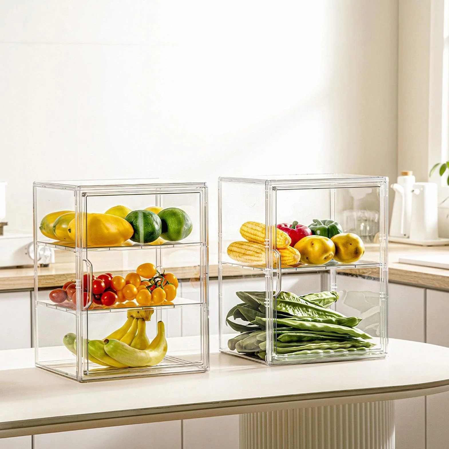 Pojemnik Do Przechowywania Pieczywa Regulowany Przezroczysty Akrylowy | Duży pojemnik na chleb do przechowywania w domu spiżarni lodówce żywności kanapek tostów bajgli bananó
