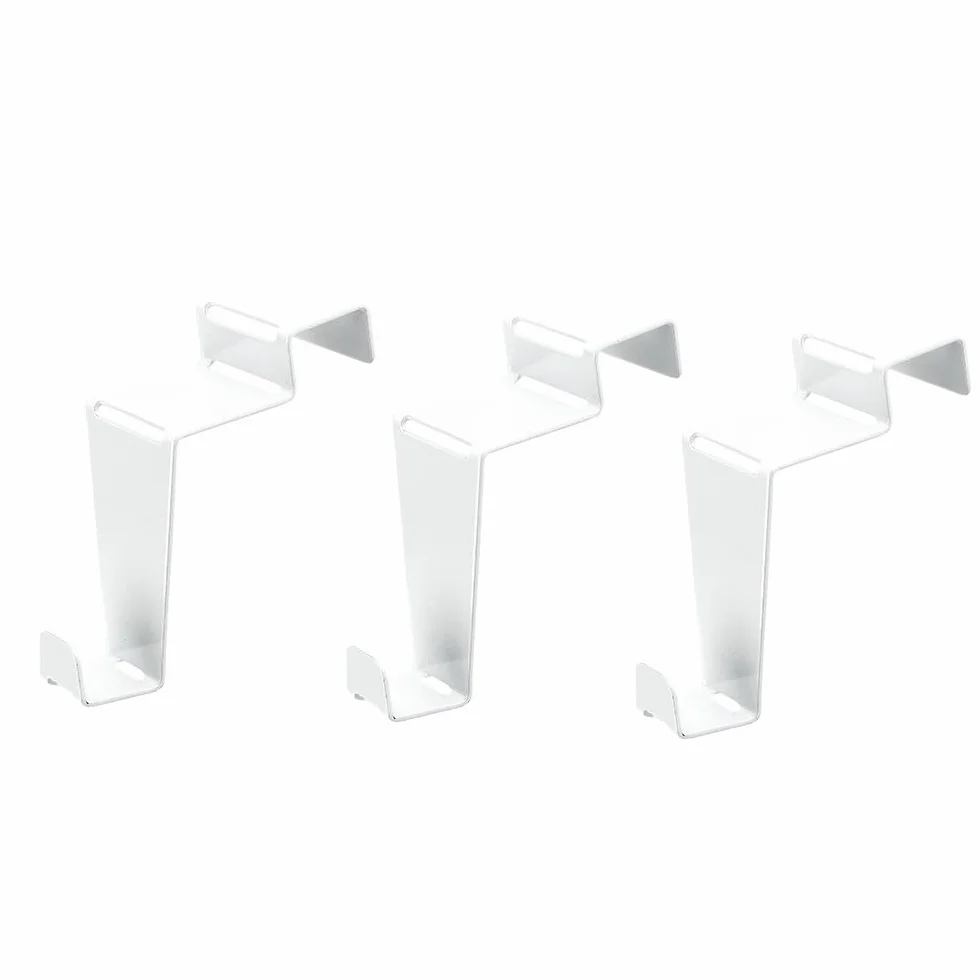 Ideen mit Herz Dekoracyjne uchwyty na okna i drzwi | Design 2 | 6,5 cm x 3 cm x 6,1 cm | biały | 3 sztuki