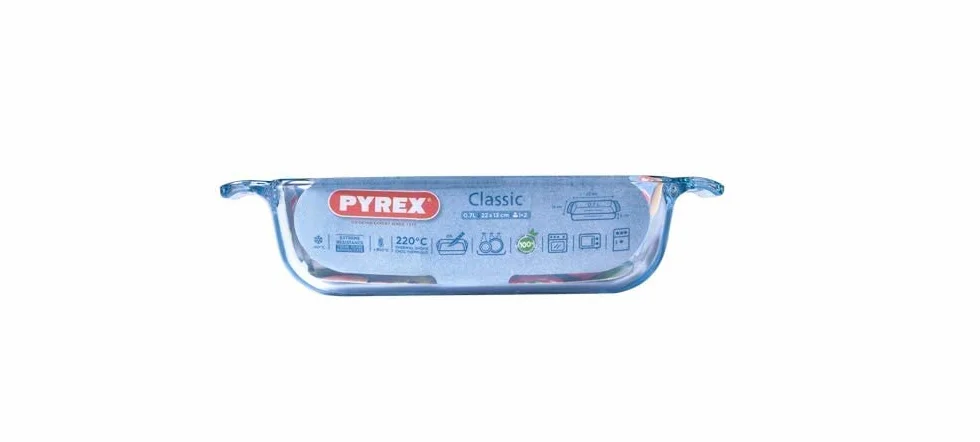 Pyrex Classic Naczynie Żaroodporne, Szkło, Przezroczysty, 22 x 13 x 5 cm