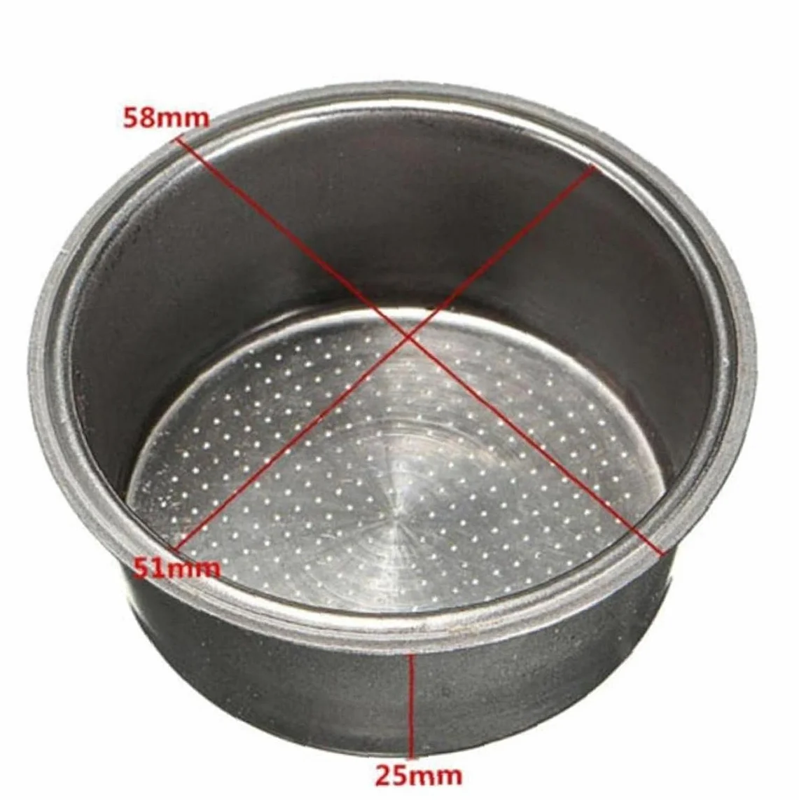 Filtr do kawy kubek ze stali nierdzewnej sitko do kawy bez ciśnienia filtr kosz produkty do kawy akcesoria kuchenne 51 mm