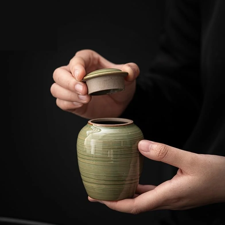 CMBSSTFC Zestaw do herbaty Ceramiczny pojemnik na herbatę Pojemnik na herbatę Przebudzenie Przebudzenie Pojemnik na herbatę Przenośny, szczelnie zamknię pojemnik Czarna herbata Zielona herbata Próbka