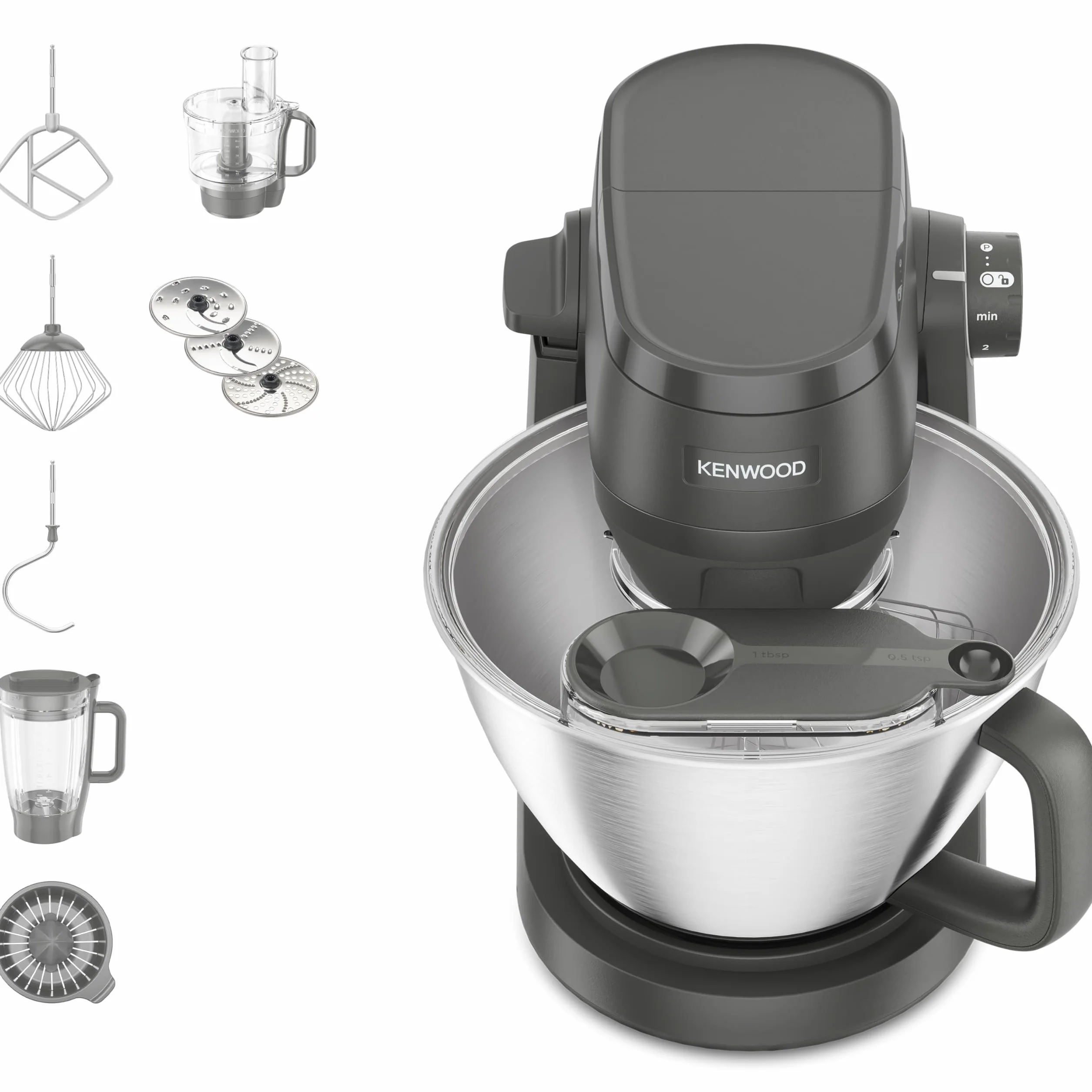 Kenwood Wielofunkcyjny mikser planetarny KHC30.050GY 1,7 kg ciasta