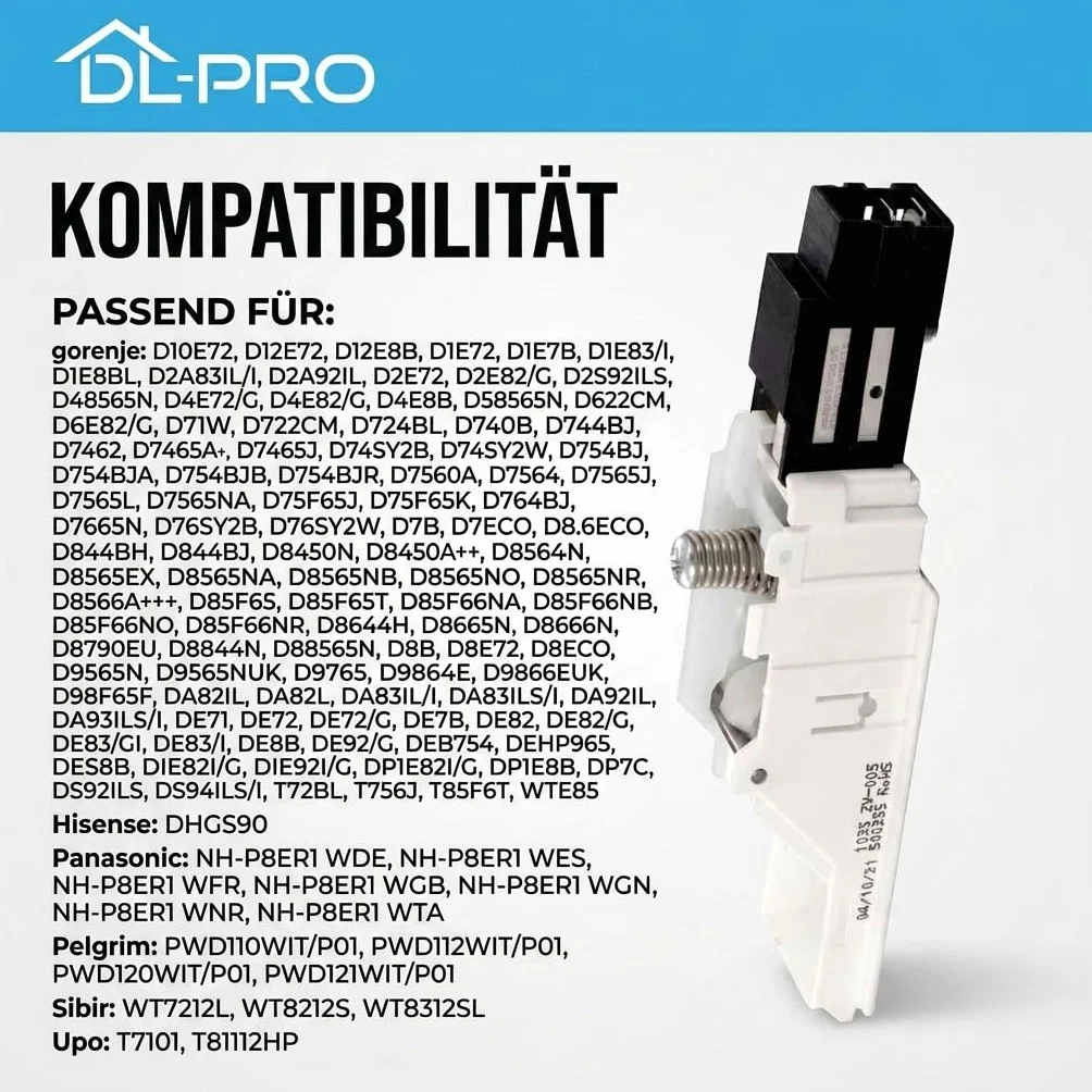Włącznik drzwiowy Gorenje 500355 blokada drzwi do suszarek pralko-suszarek