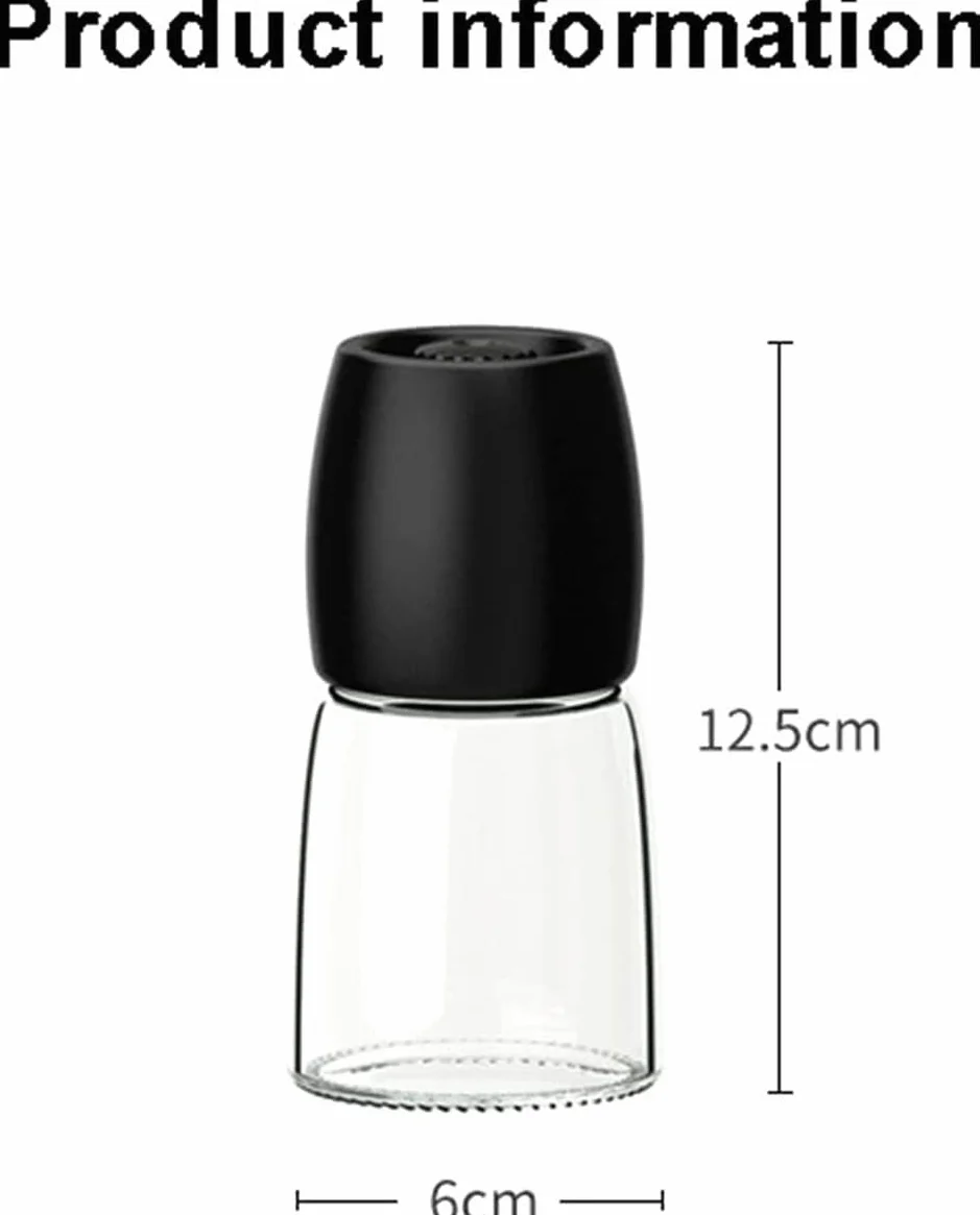 Młynek do soli i pieprzu, młynek do pieprzu Ręczny młynek do soli i pieprzu Jar Pojemniki na przyprawy Młynek do ziarna pieprzu Młynek metalowy Pulverizer Butelka z przyprawami - Solniczka i pieprznic