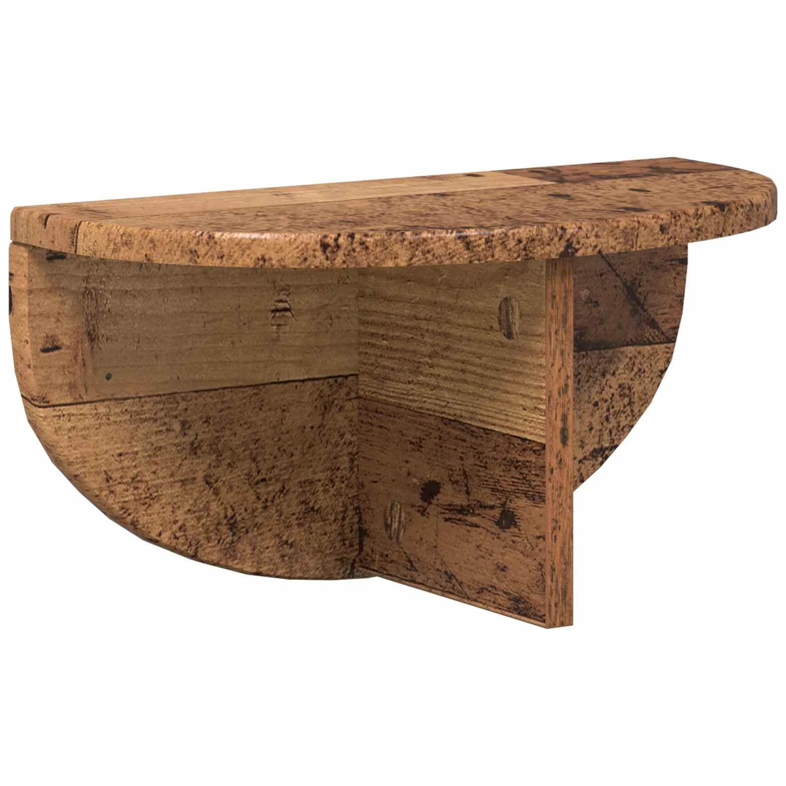 Regał ścienny o wyglądzie starego drewna, wiszący, 38 x 19 x 19 cm, materiał drewnopochodny, do salonu, sypialni, biura, uniwersalny, nie zajmuje dużo miejsca