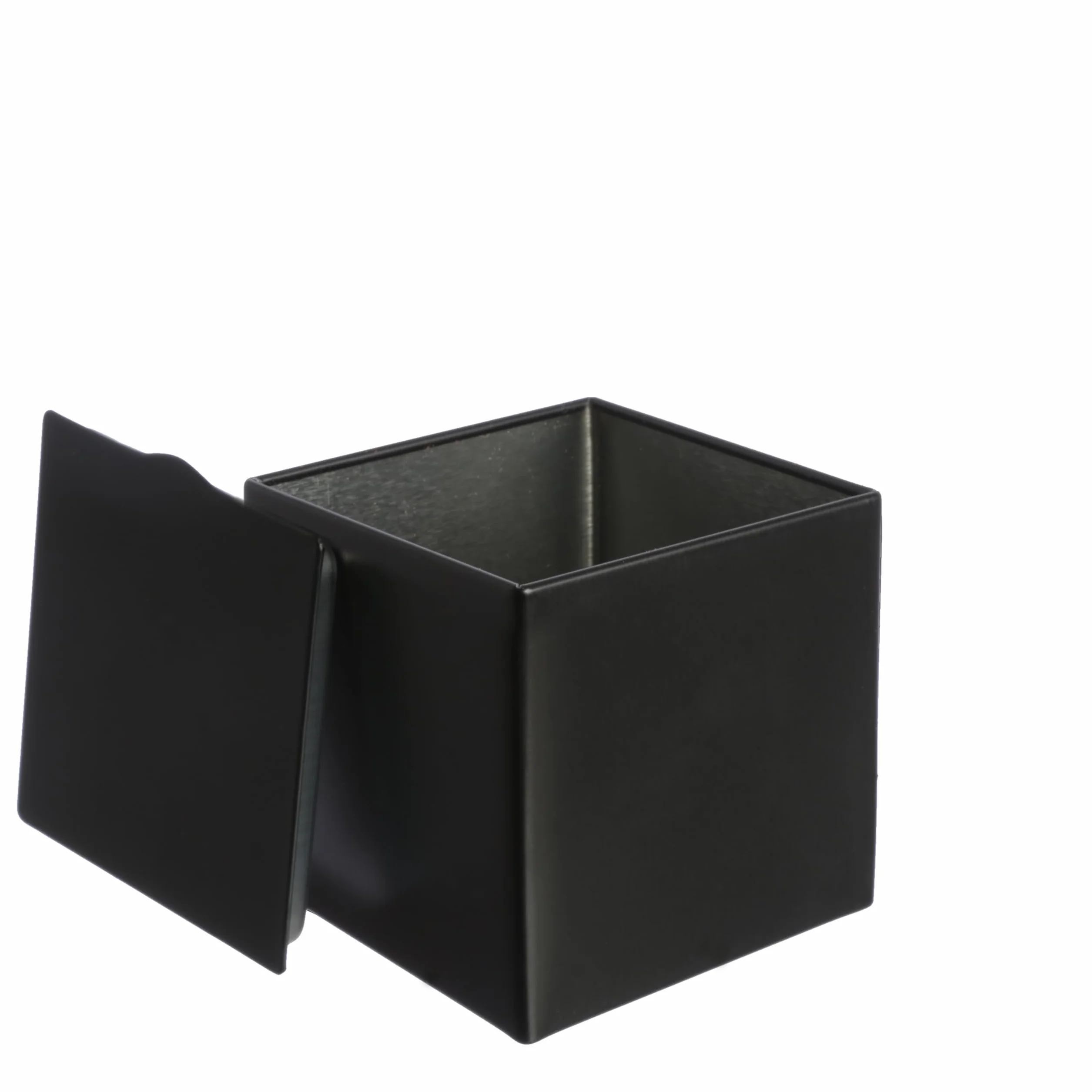 6 x kwadratowa puszka na zapasy / pojemnik na herbatę, nieprzepuszczające zapachu z metalu, na ok. 75 g, kolor szary Earl Grey, 6,4 x 6,8 x 6,8 cm (wys. x szer. x gł.) | idealnie nadaje