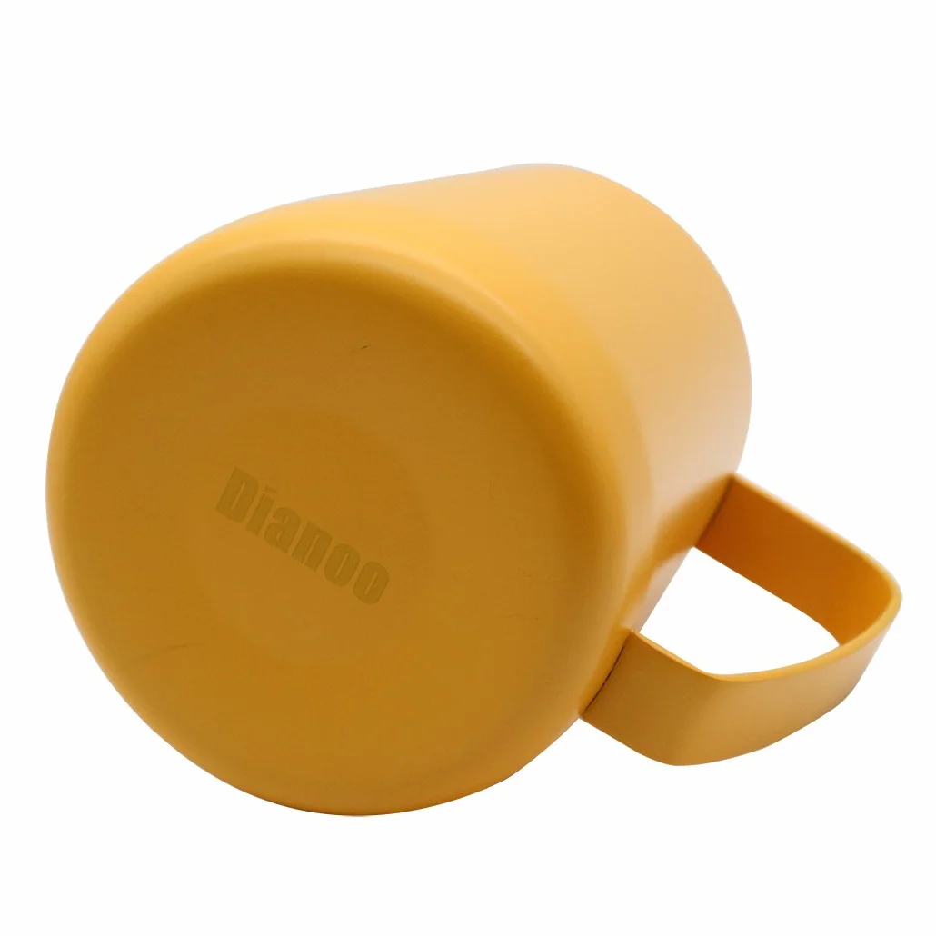 Dzbanek do spieniania ze stali nierdzewnej Dzbanek do gotowania na parze Odpowiedni do kawy, latte i spieniania mleka 600 ml żółty