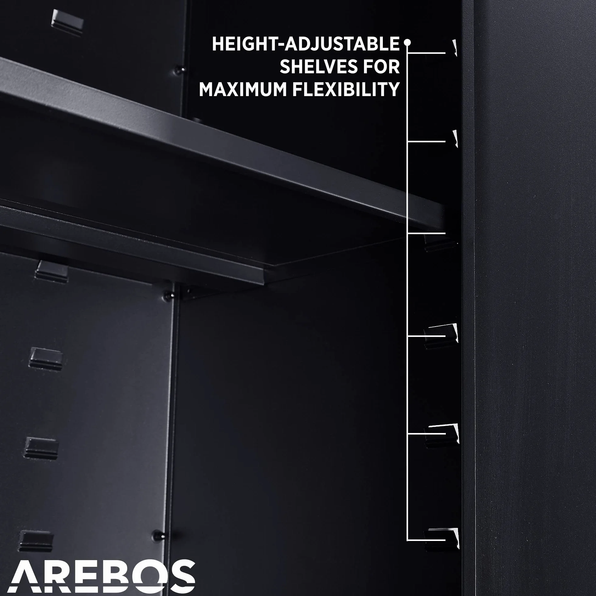 AREBOS Szafka na dokumenty stalowa 180x90x40cm Czarny