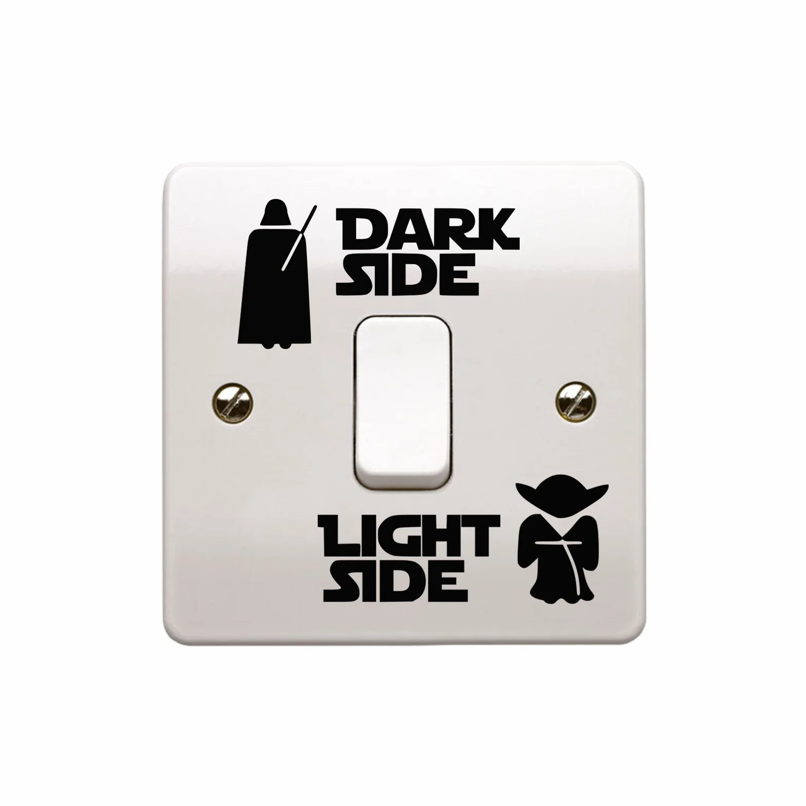 Light Side Dark Side Light Switch Vinyl Decal Sticker Child Room Lightswitch Wall Art Vader Yoda - EPIC MODZ