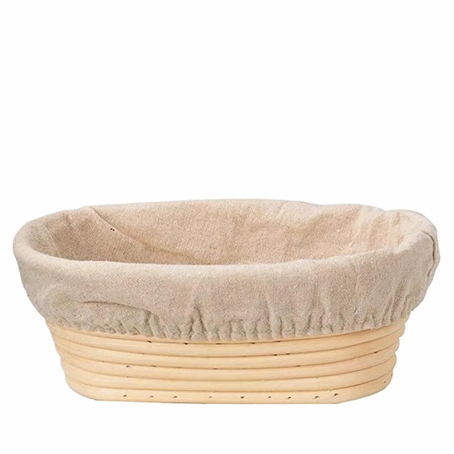 1 szt. Owalny/kołowy/trójkątny koszyk na chleb z rattanu i wikliny do fermentacji ciasta, narzędzie kuchenne chleba(Oval 36.5X16X7)