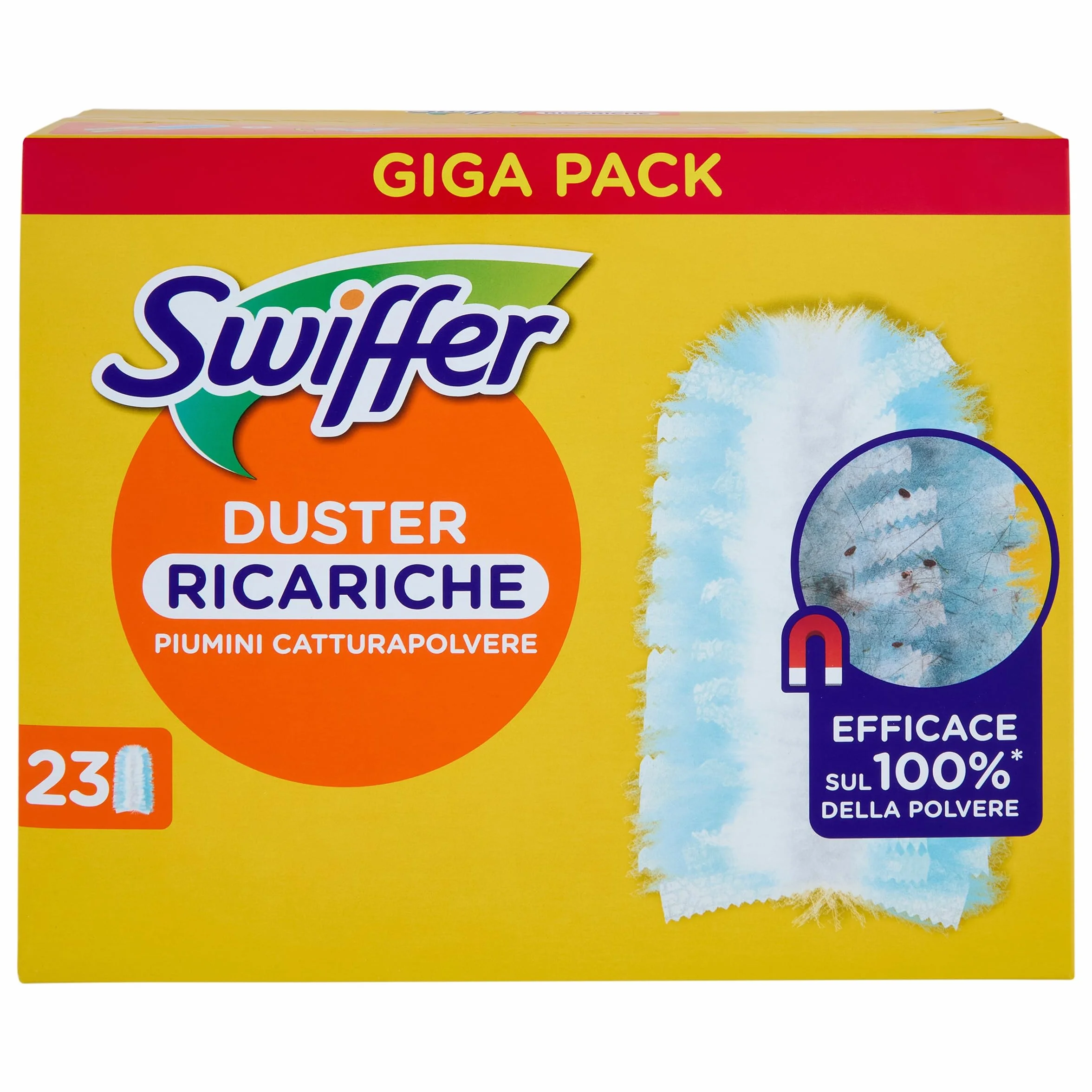 Swiffer Duster Akumulatory, 23 jednostki, łapie i zatrzymuje 3 x więcej kurzu i włosów niż tradycyjny miotełka, oczyszcza bez rozpraszania kurzu, uchwyt sprzedawany osobno