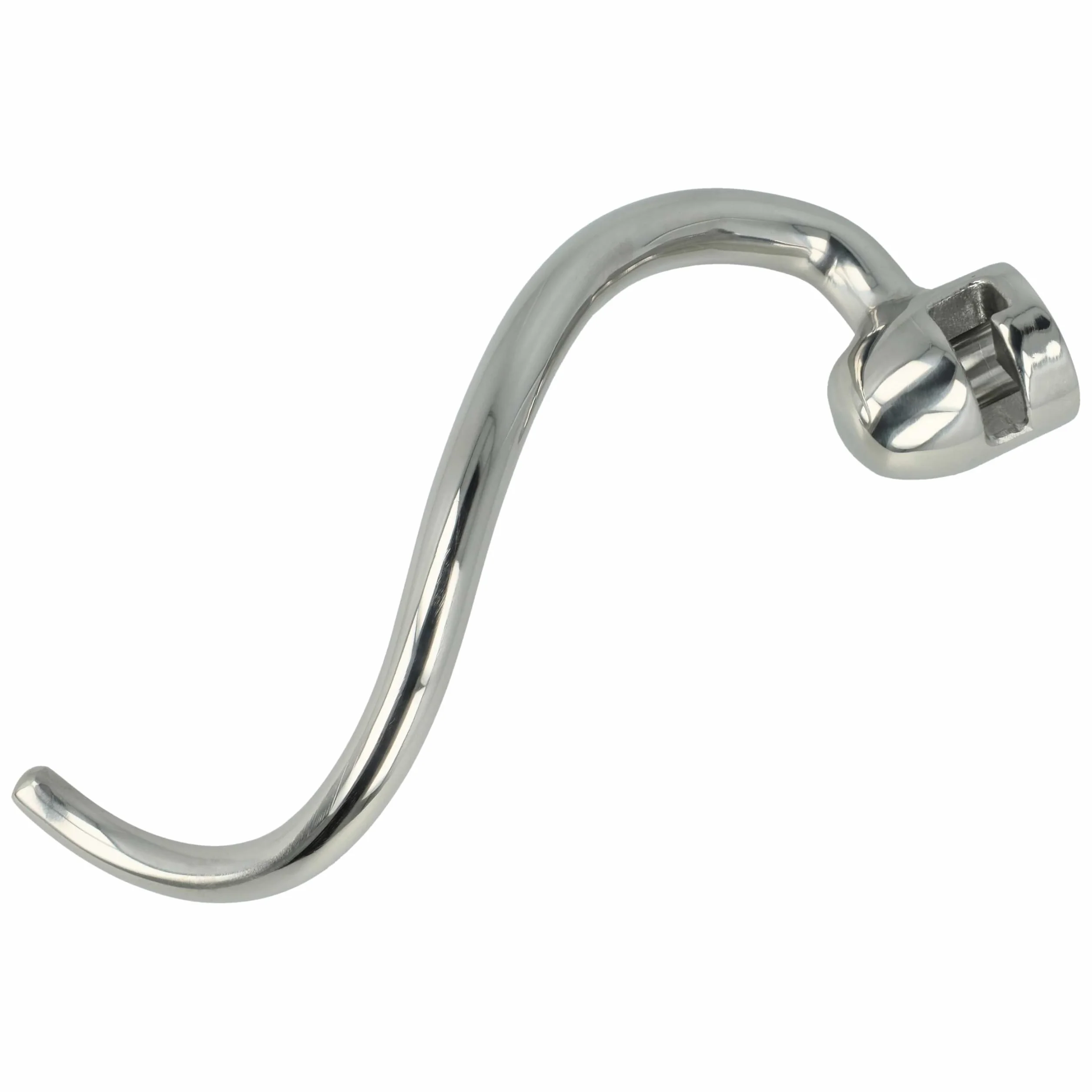 vhbw Zamienny hak do ugniatania do KitchenAid 5K7SDH do robota kuchennego, łopata, 18 x 6 cm, stal nierdzewna, srebrny