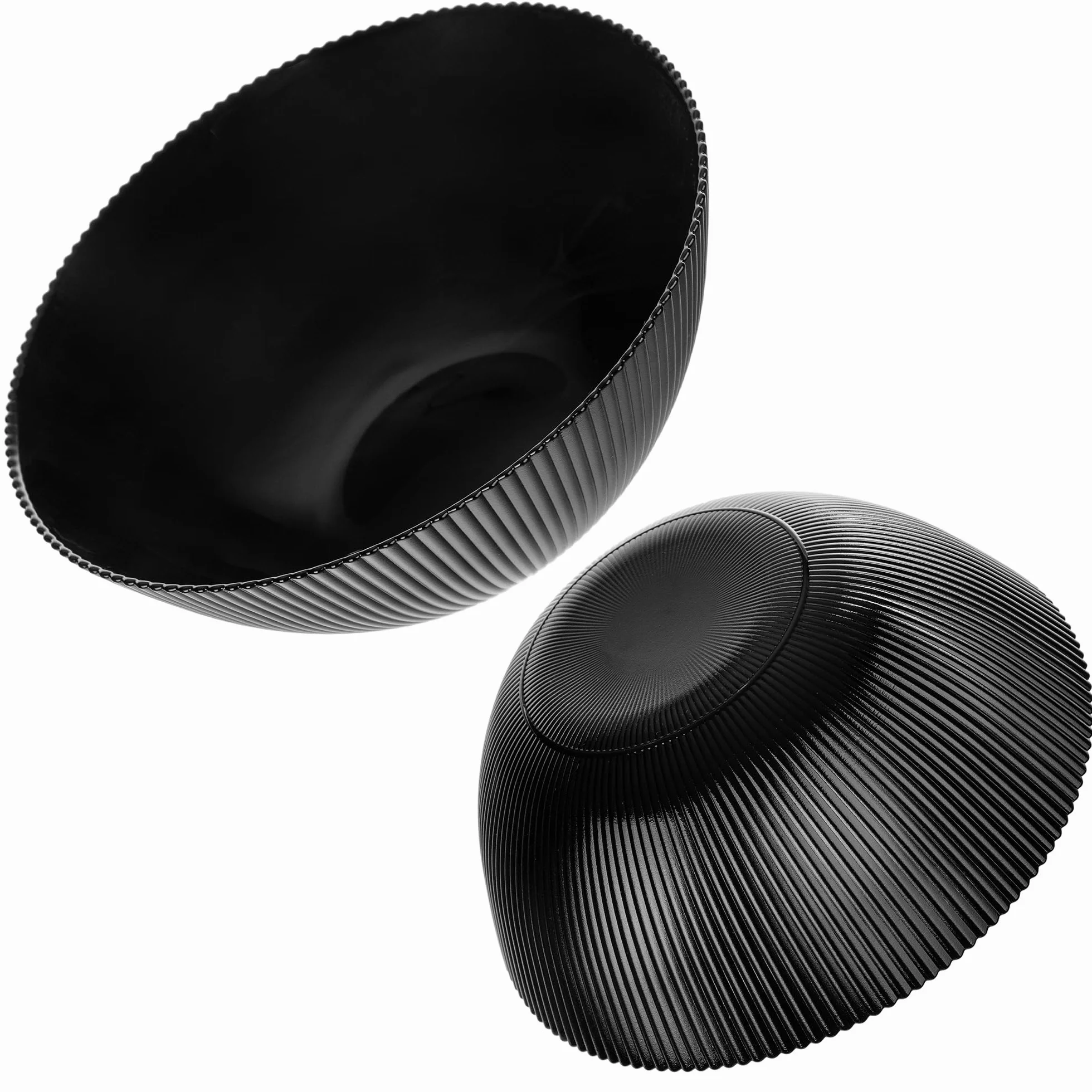 KADAX Miska do sałaty 20 cm, 1 sztuka, czarna miska ze szkła opalowego, idealna jako miseczki na musli, miski na zupy, salaterki, miseczki deserowe lub miski do serwowania (czarne)