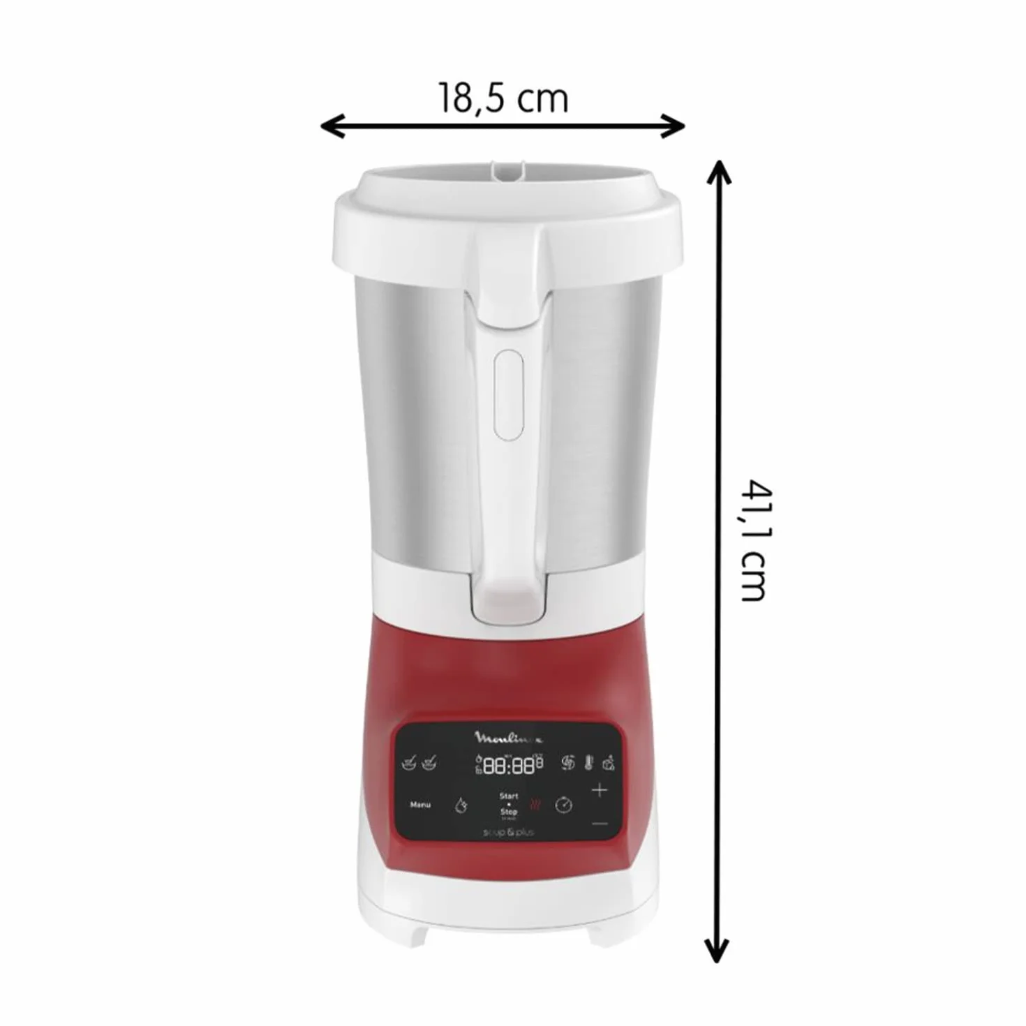 Moulinex Soup&Plus mikser stojący, pojemność 2 l, automatyczne programy i czyszczenie, tryb ręczny, intuicyjny interfejs, idealna mieszanka, wyprodukowano we Francji LM924500