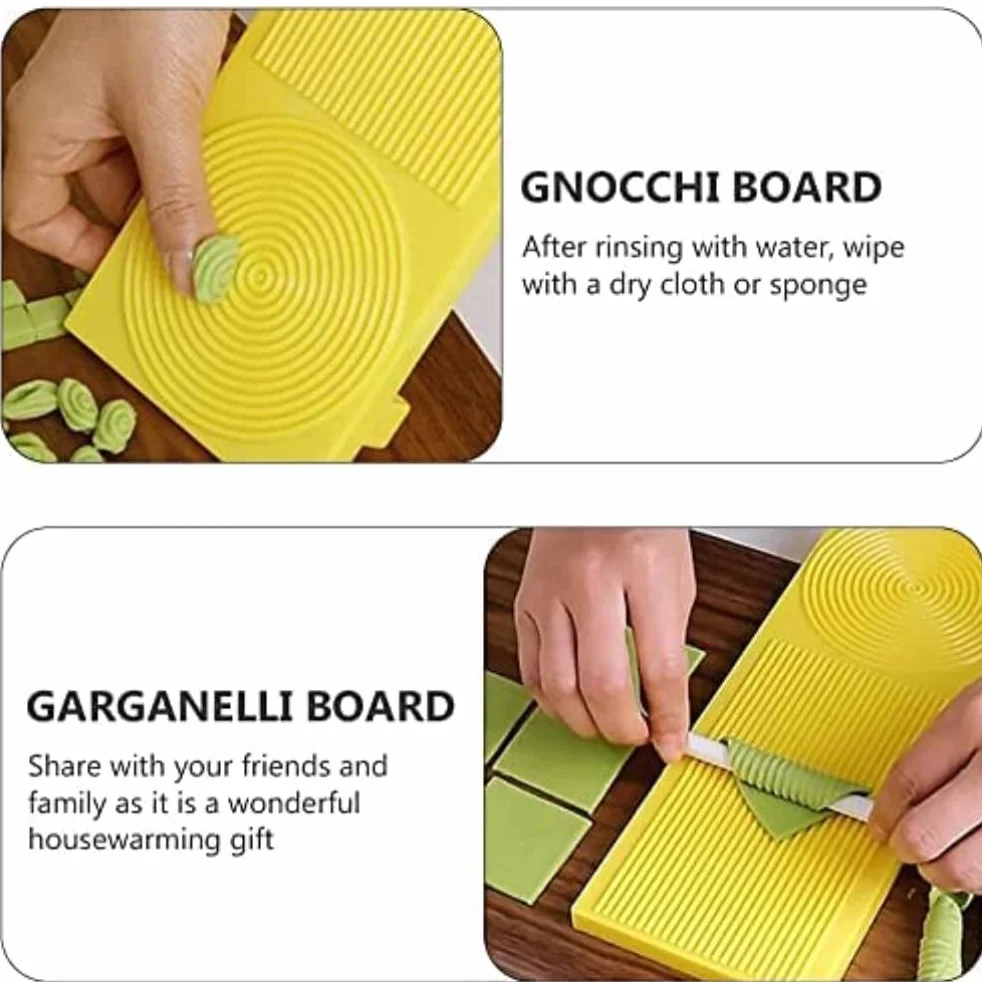 Forma do makaronu, plastikowe deski gnocchi do robienia makaronu i gnocchi Maker nóż do wałka do ciasta ręczne narzędzie kuchenne Suplement diety Formy