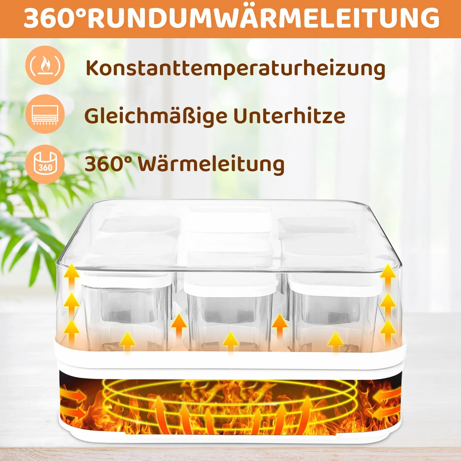 Automatyczna Cyfrowa Maszyna do Jogurtu z 9 Słoikami, 40 W, bez BPA, Timer