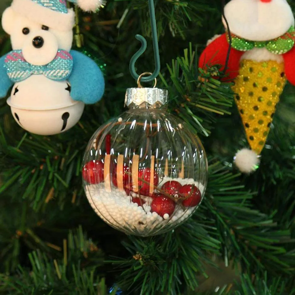 Haczyki na choinkę, 250 sztuk, zielone ornamenty, mini wieszaki na ubrania, małe spirale, wieszaki na choinkę, wieniec bożonarodzeniowy, dekoracja świąteczna, (haczyki w kształcie litery S)