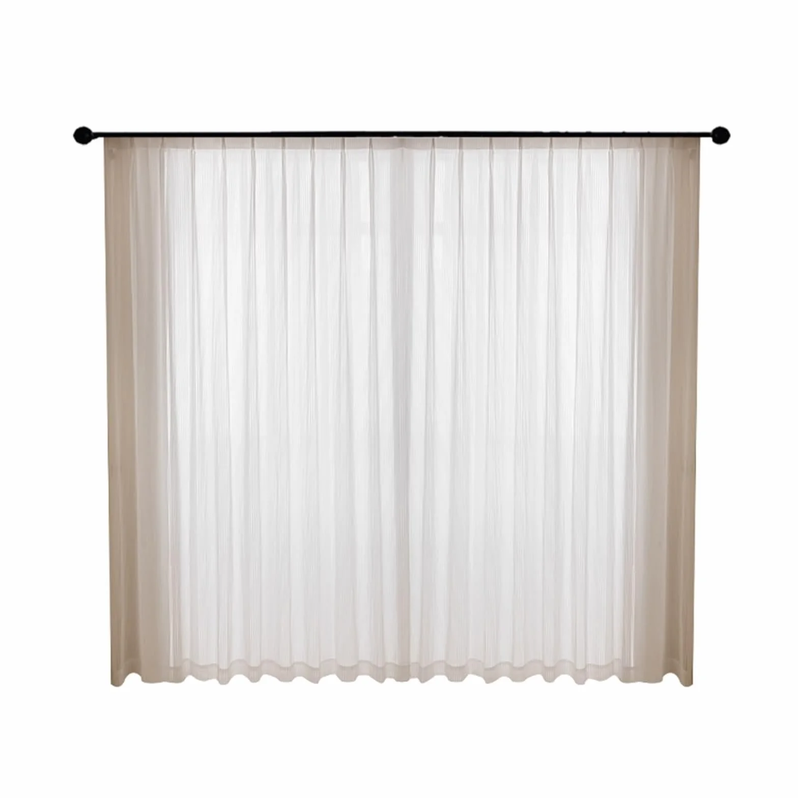 Zasłona do sypialni dla dorosłych, wewnętrzna zasłona okienna biała jednolity kolor poliester 2 panele 86W x 160 L cm