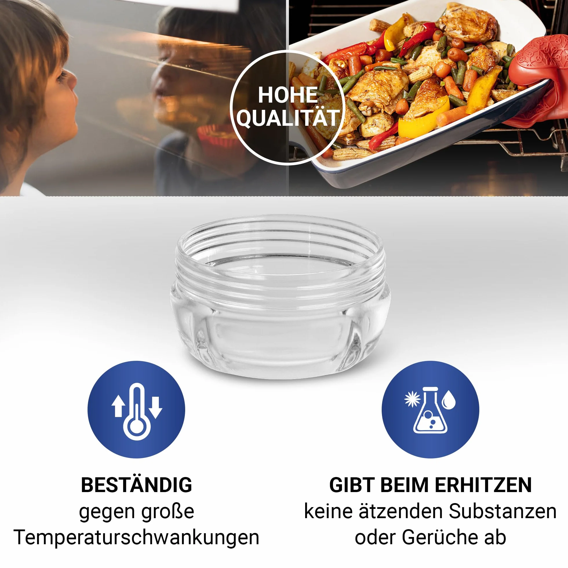 VIOKS Szklana lampa kopuła 68 mm Ø zamiennik do Bosch Siеmens 00647309 647309 osłona lampy - szklana osłona lampy piekarnika - szklana pokrywa lampy piekarnika - szklana pokrywa do lampy piekarnika