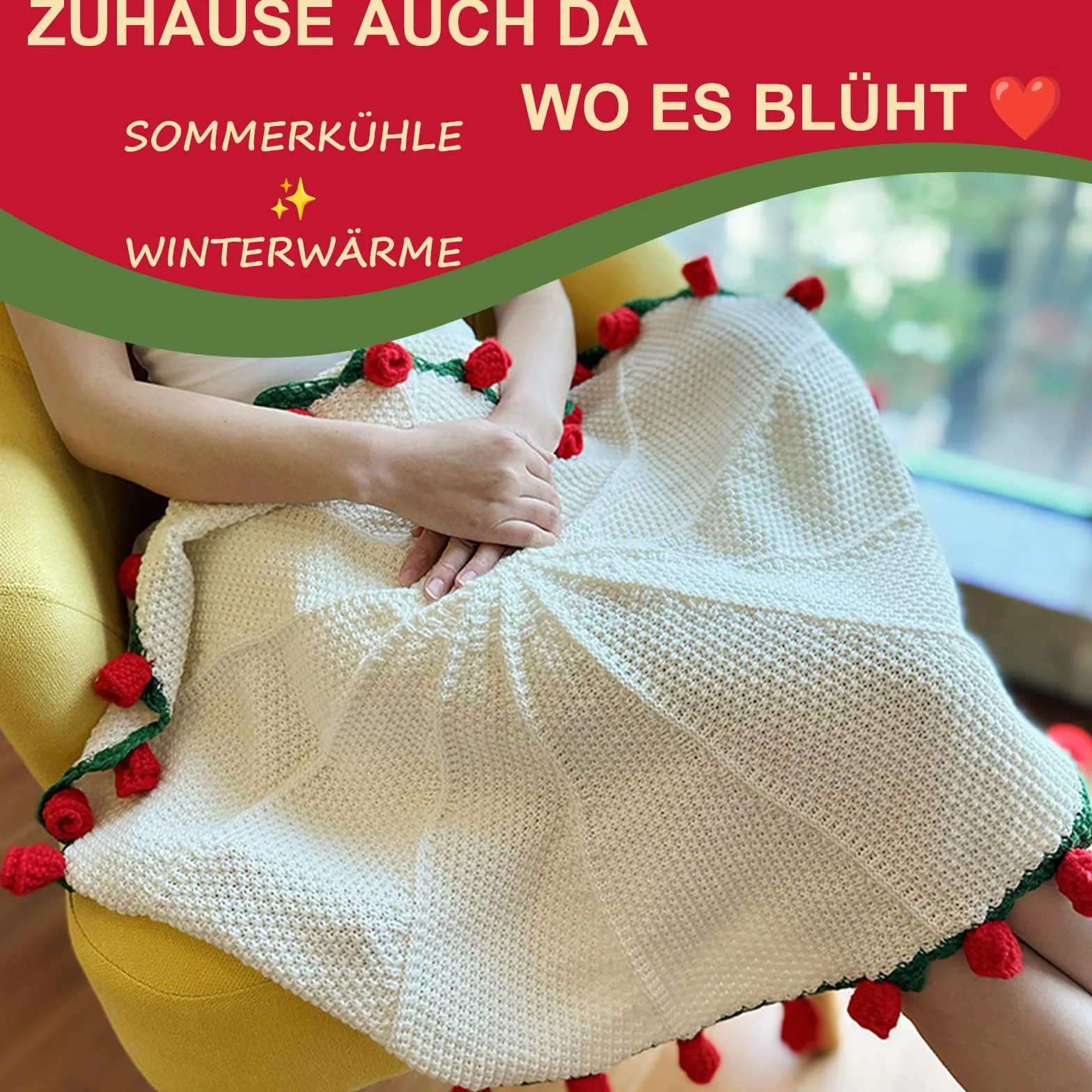 Gotowy szydełkowany bukiet róż, ręcznie wykonany koc na sofę, romantyczny koc różany, bukiet kwiatów, na wesele, urodziny, Dzień Matki (różowo-beżowy, 110 cm)