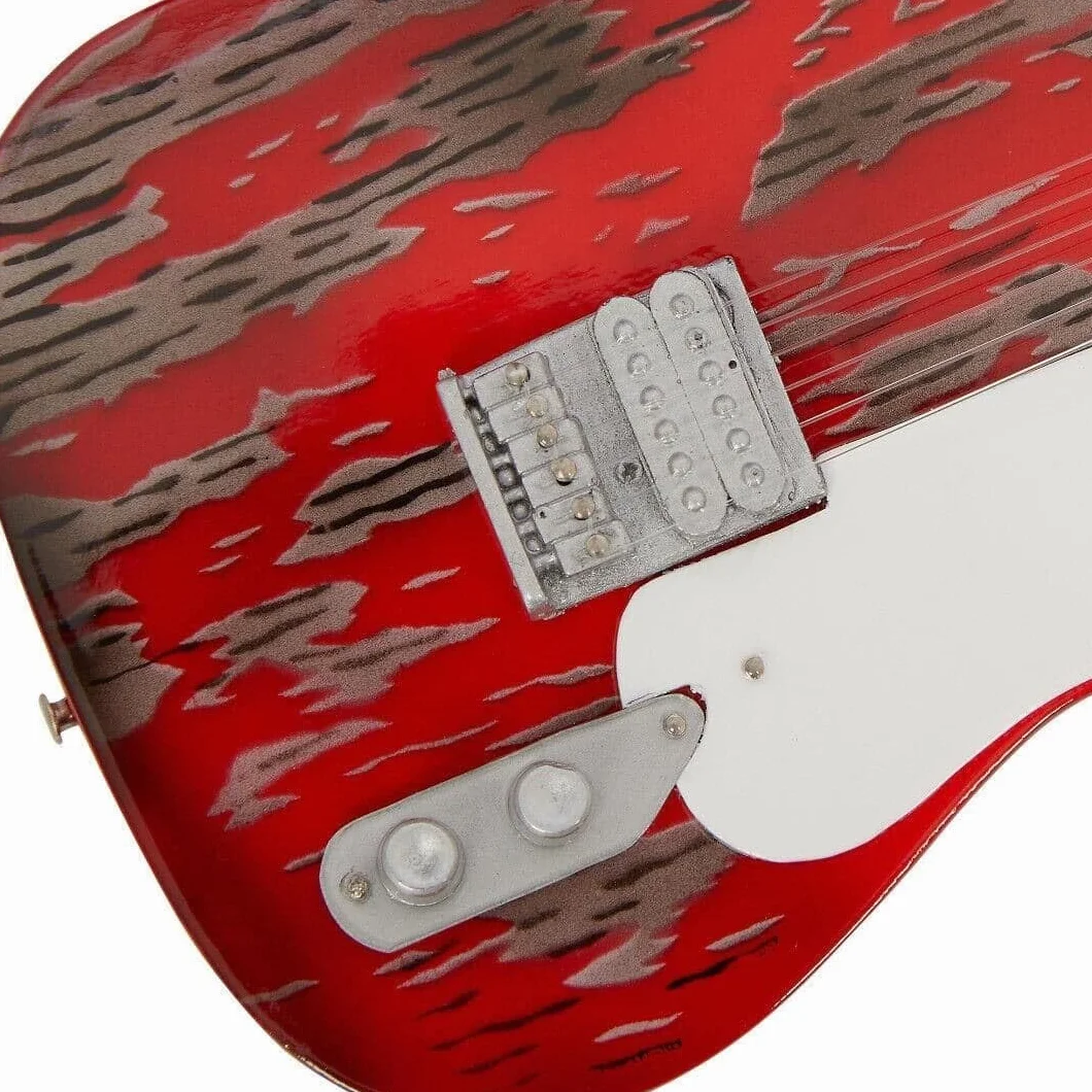 Axman Billy Gibbons - John Bolin Peeler T-Style: Miniaturowa replika gitary - Prezenty muzyczne - Ręcznie robione ozdobne skala 1/4 - zawiera pudełko ekspozycyjne, plakietkę z imieniem i miniaturowy