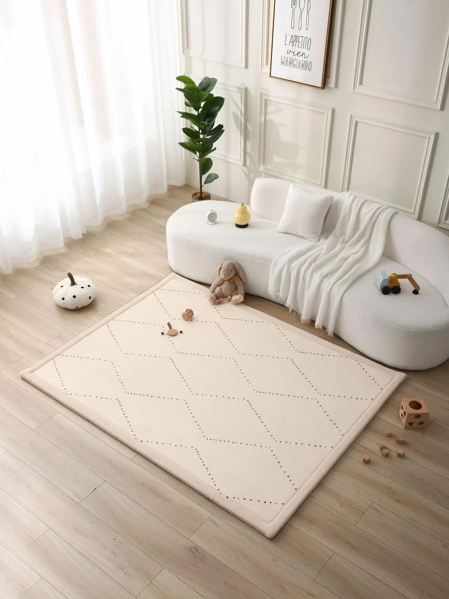 Hakuna Matte Mata do zabawy dla dzieci 200x150x2,5cm, Chmura Chevron - Mata dziecięca z pianką Memory Foam Mata do zabawy dla niemowląt, antypoślizgowa mata do zabawy dla dzieci, dziecięce tatami