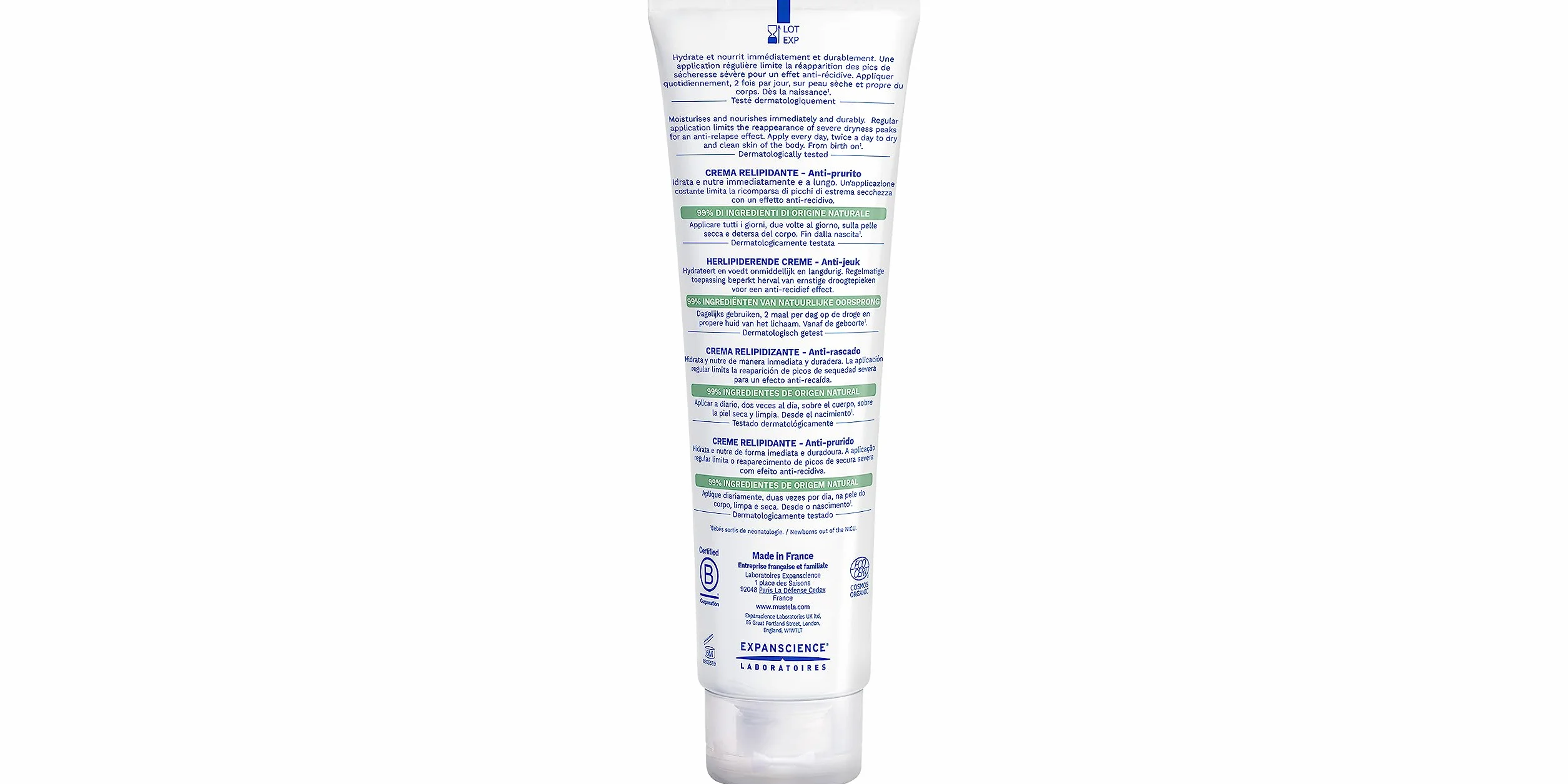 MUSTELA STELATOPIA+ANTYCOMEZONA RELIPIZACJA KREMA, DISMINUJE CZERWIENIE DLA ATOPICZNEJ SKÓRY Z 99% SKŁADNIKAMI POCHODZENIA NATURALNEGO, 150ml