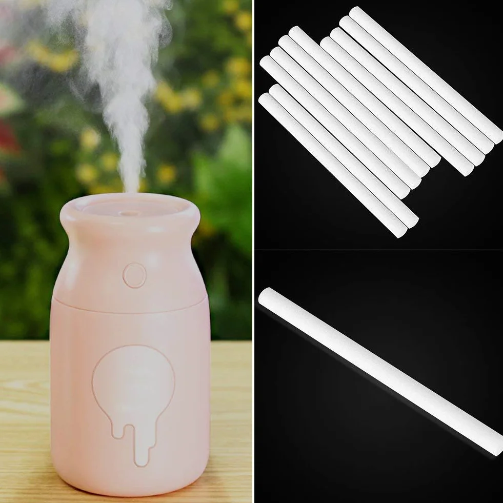 Duokon 20 sztuk nawilżacz nawilżacz powietrza filtr część zamienna kije wymiana knota Mini osobiste gąbki wymienne USB wkład kij nawilżacz dyfuzor bawełniane patyczki