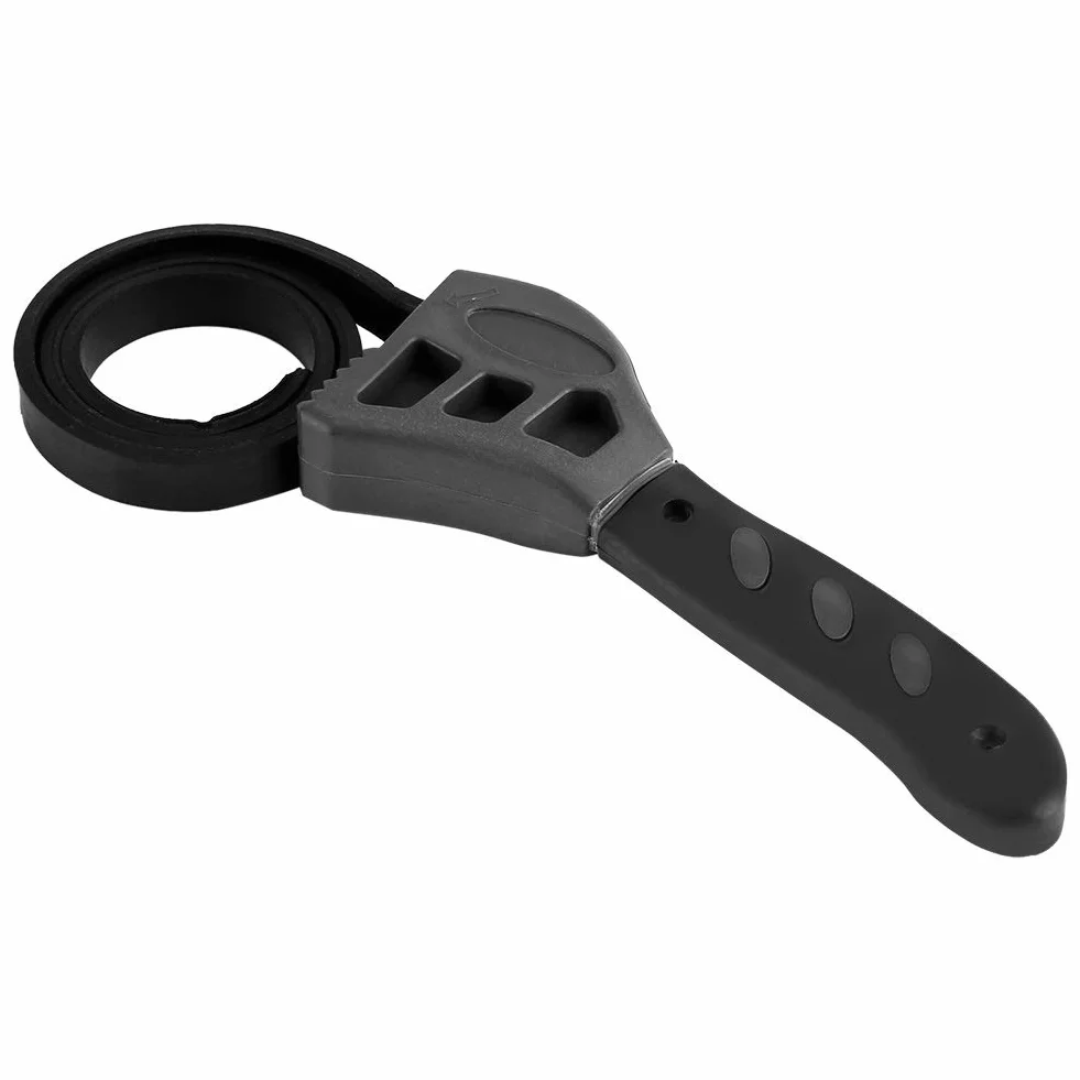 Nikou Klucz do pasków - 500 mm uniwersalny gumowy klucz taśmowy Spanner regulowana butelka otwieracz do słoików pokrywki Loosen Spanner Zacisk