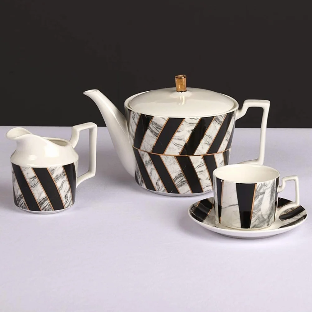 Zestawy Do Herbaty Zestaw Ceramicznych Filiżanek Do Herbaty 4 Szt. Filiżanka Do Herbaty I 4 Spodki Z Mlekiem I Cukiernica Do Domu I Biura Zestaw Do Parzenia Kawy I Herbaty Zestaw Filiżanek Do Kawy I H