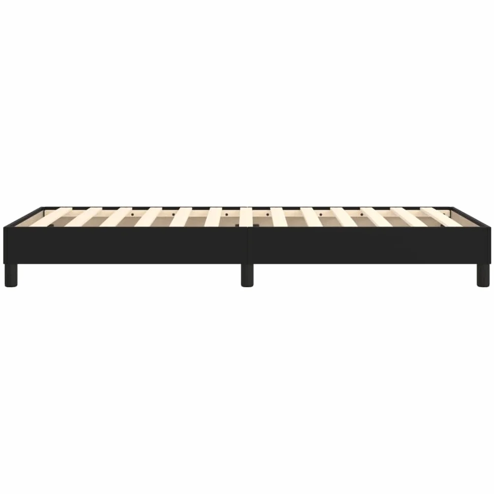 vidaXL Łóżko kontynentalne, czarne, obite sztuczną skórą, 90x200 cm, łóżko, rama łóżka, mebel do sypialni, łóżka, ramy łóżek, meble do sypialni