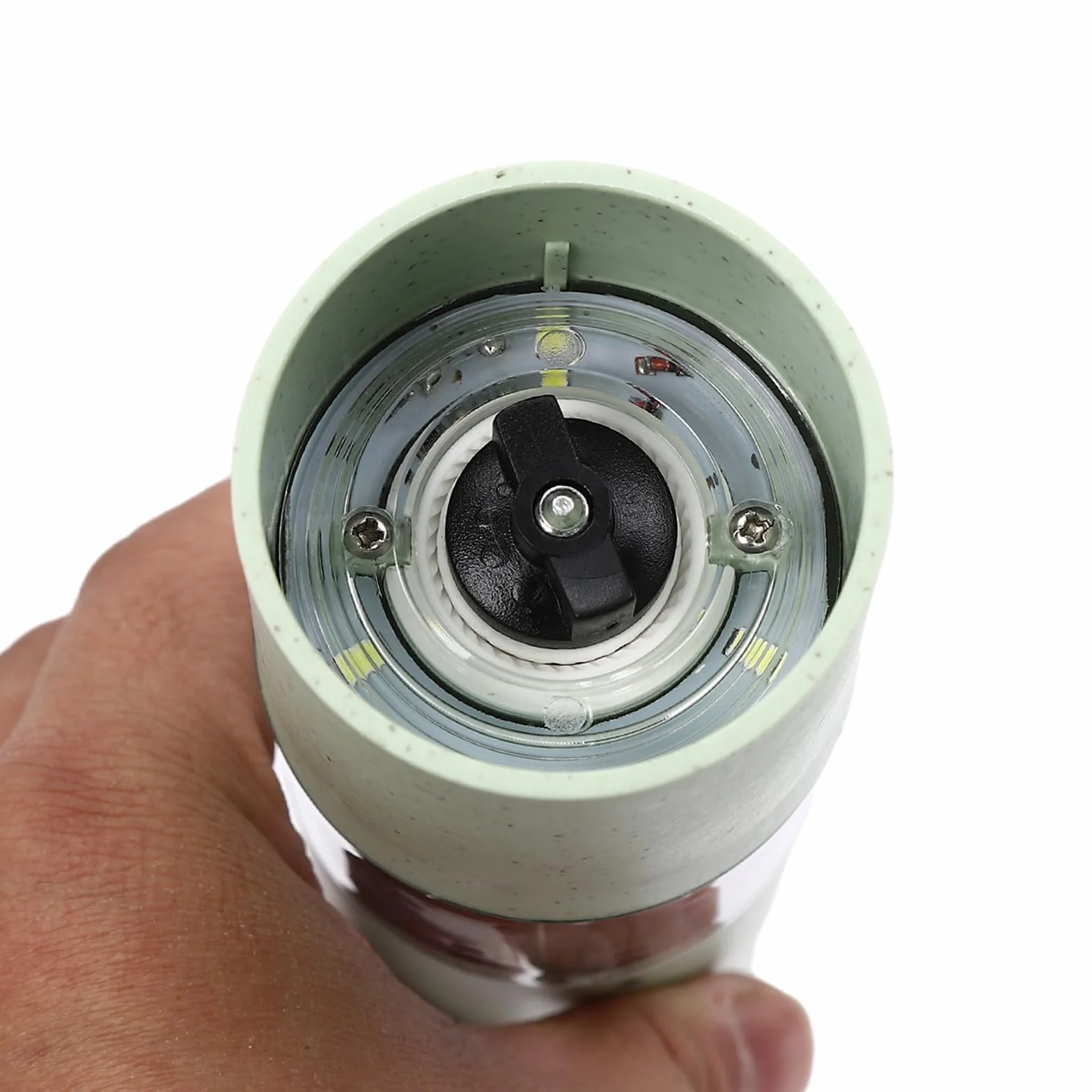 Elektryczny młynek do przypraw, zestaw 2 szt., 40 g, elektryczny młynek do pieprzu z oświetleniem LED, regulowany stopień mielenia, zestaw młynków do soli i pieprzu z podstawą, ceramiczny