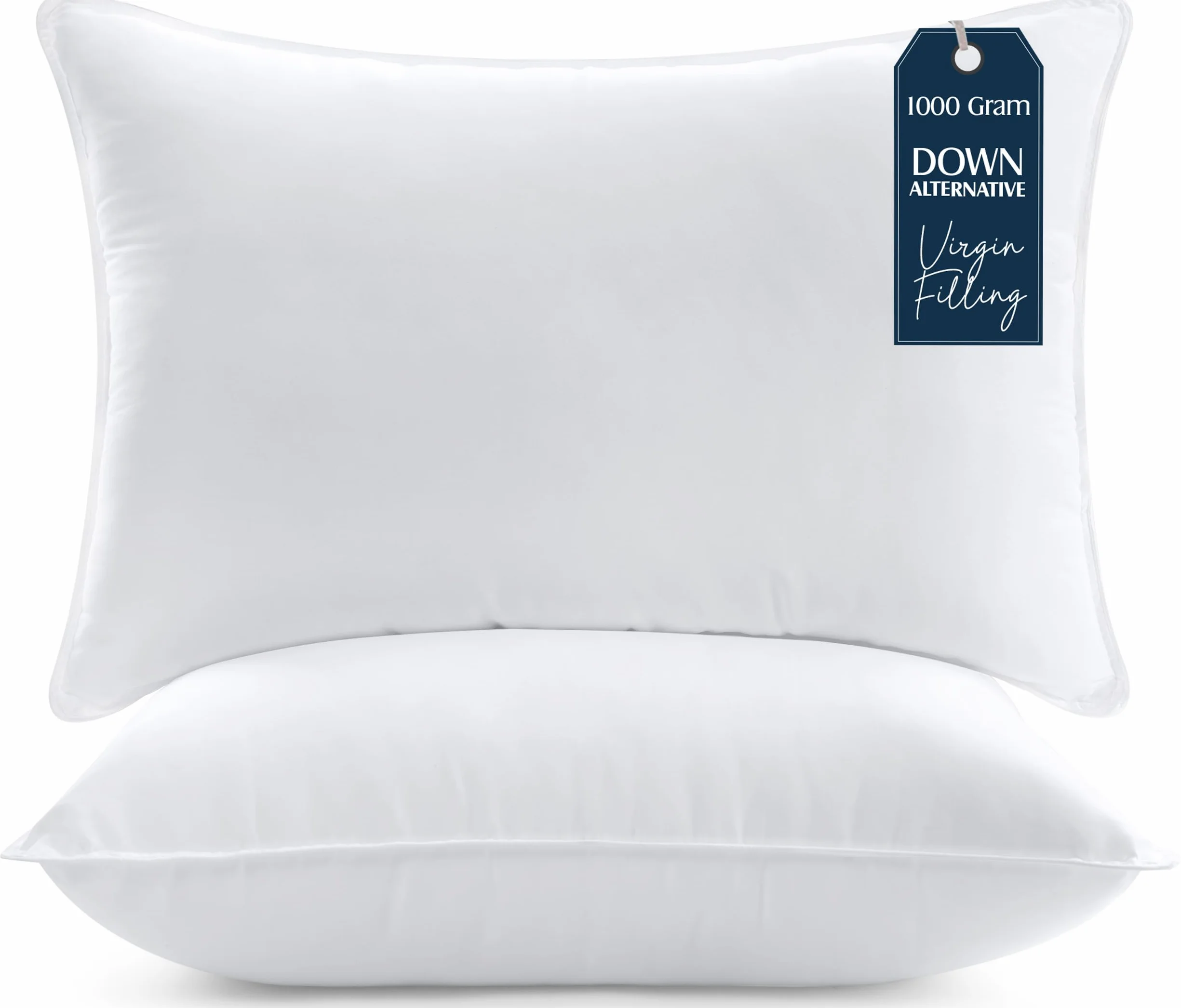 Utopia Bedding Premium Poduszki Łóżkowe (Zestaw 2 szt.), 50 x 70 cm Luksusowe Pluszowe Poduszki do Spania dla Pleców, Żołądek i Spiących na Boku (Bialy)