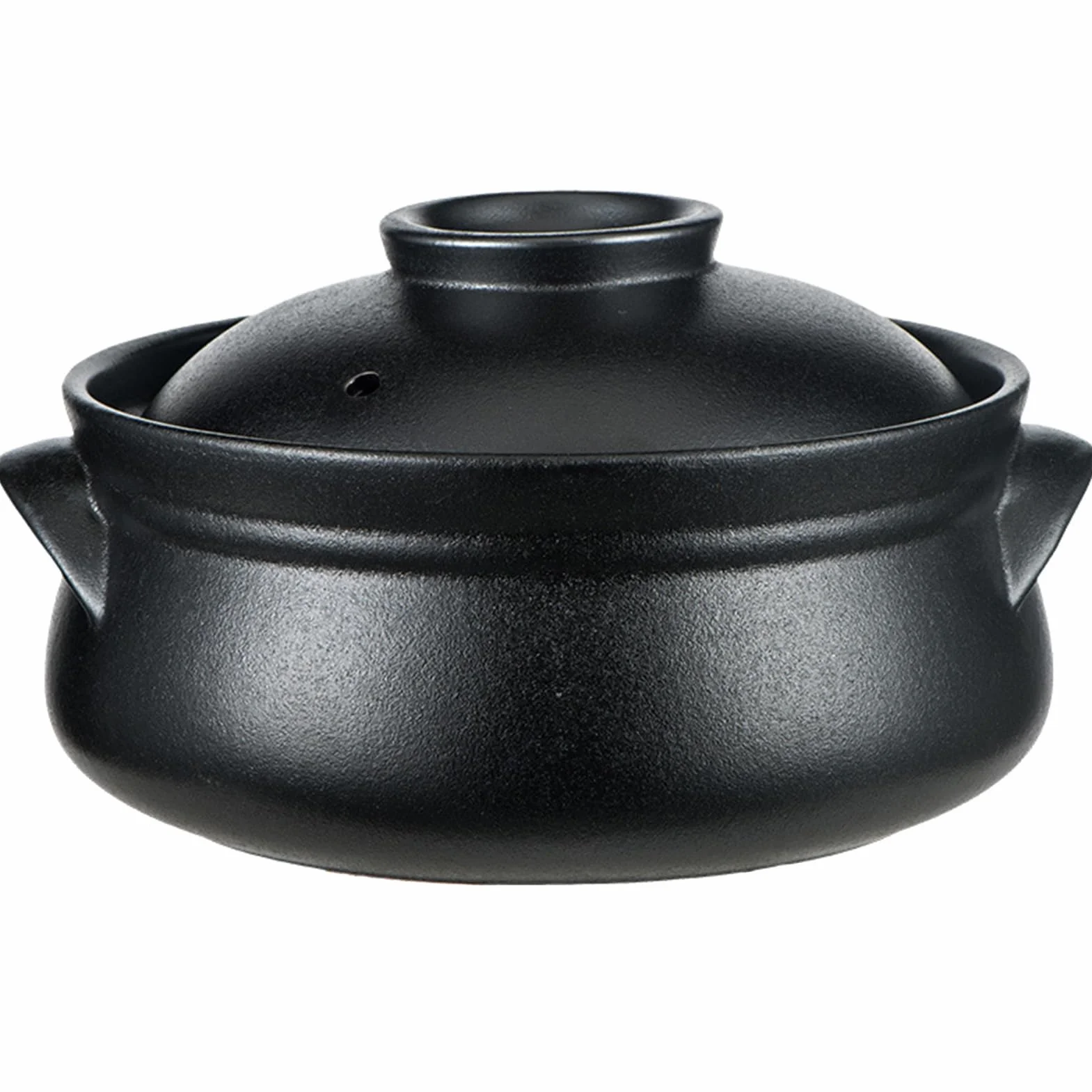 Ceramiczny garnek do gotowania, porcelanowa miska do zupy z uchwytem, zapiekanka i naczynia do gotowania na parze do makaronu i ryżu, zawiera pokrywkę i podwójną ceramiczną konstrukcję