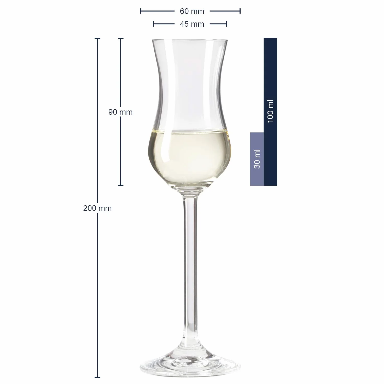 LEONARDO HOME Daily, wytrzymałe kieliszki do wódki Grappa, zestaw kieliszków o pojemności 100 ml, 6-częściowy, 6 sztuk (1 opakowanie), 6 sztuk