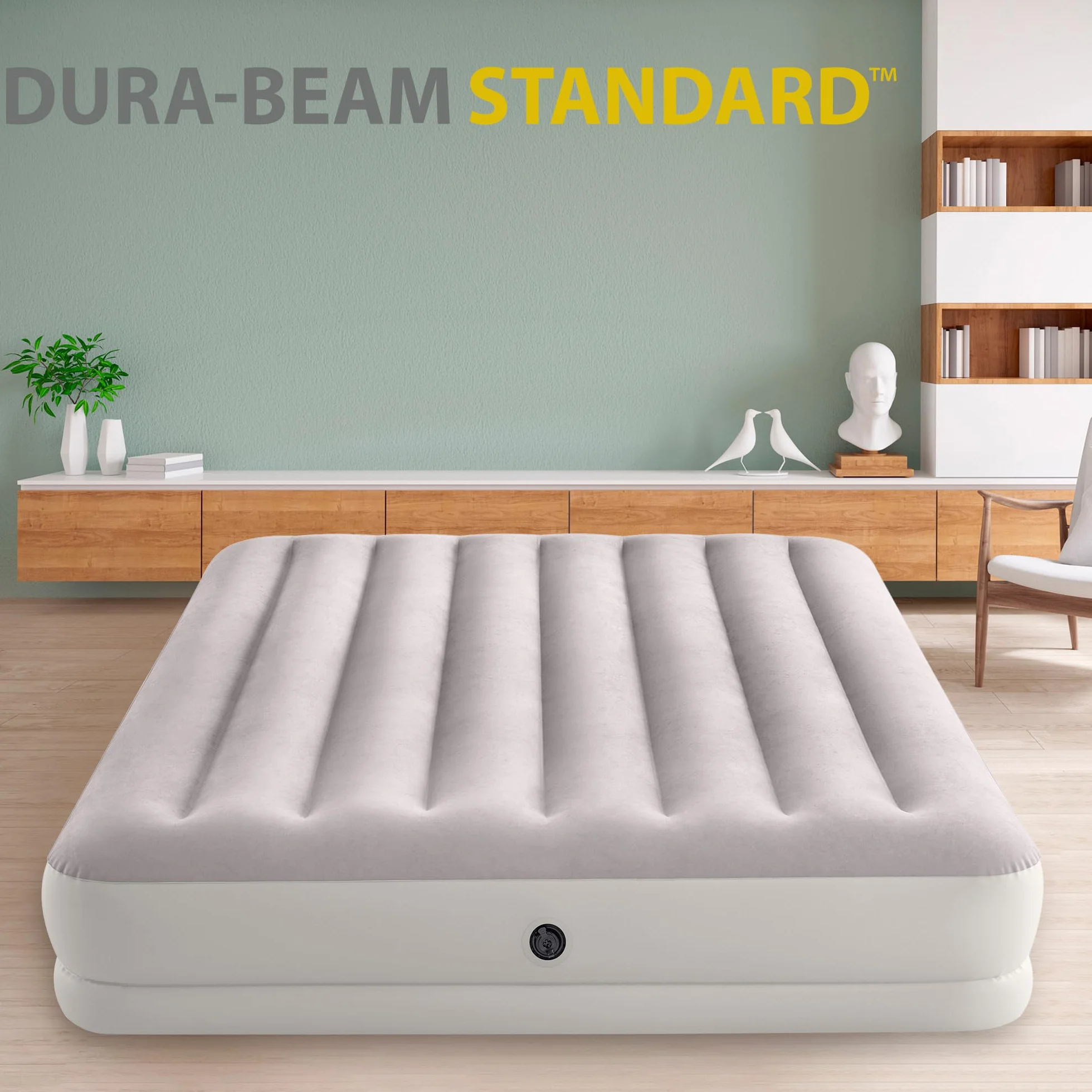 Intex Queen Dura-Beam Prestige Mid-Rise Airbed w/ USB150, Inflated Size: 1.52m x 2.03m x 30cm (64179)