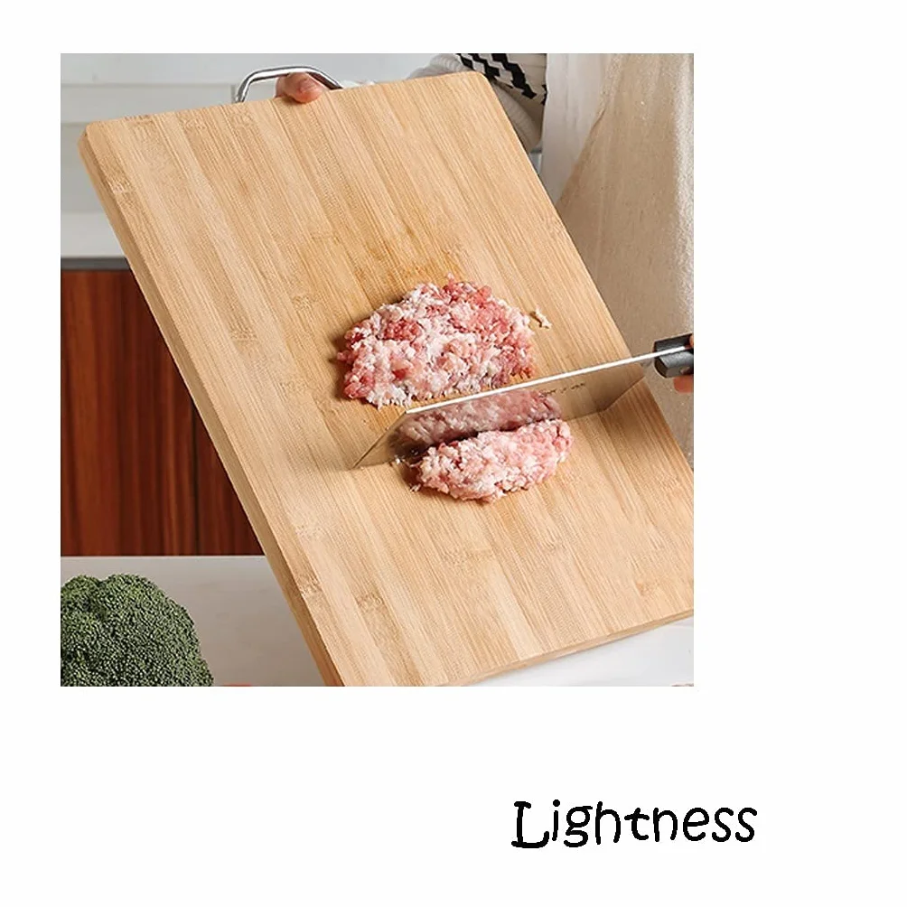 Deska do krojenia Domowy i płaski deska do krojenia bambusa organiczna naturalna z uchwytami desek do krojenia do warzyw, mięsa i sera Zestaw desek do krojenia(H)