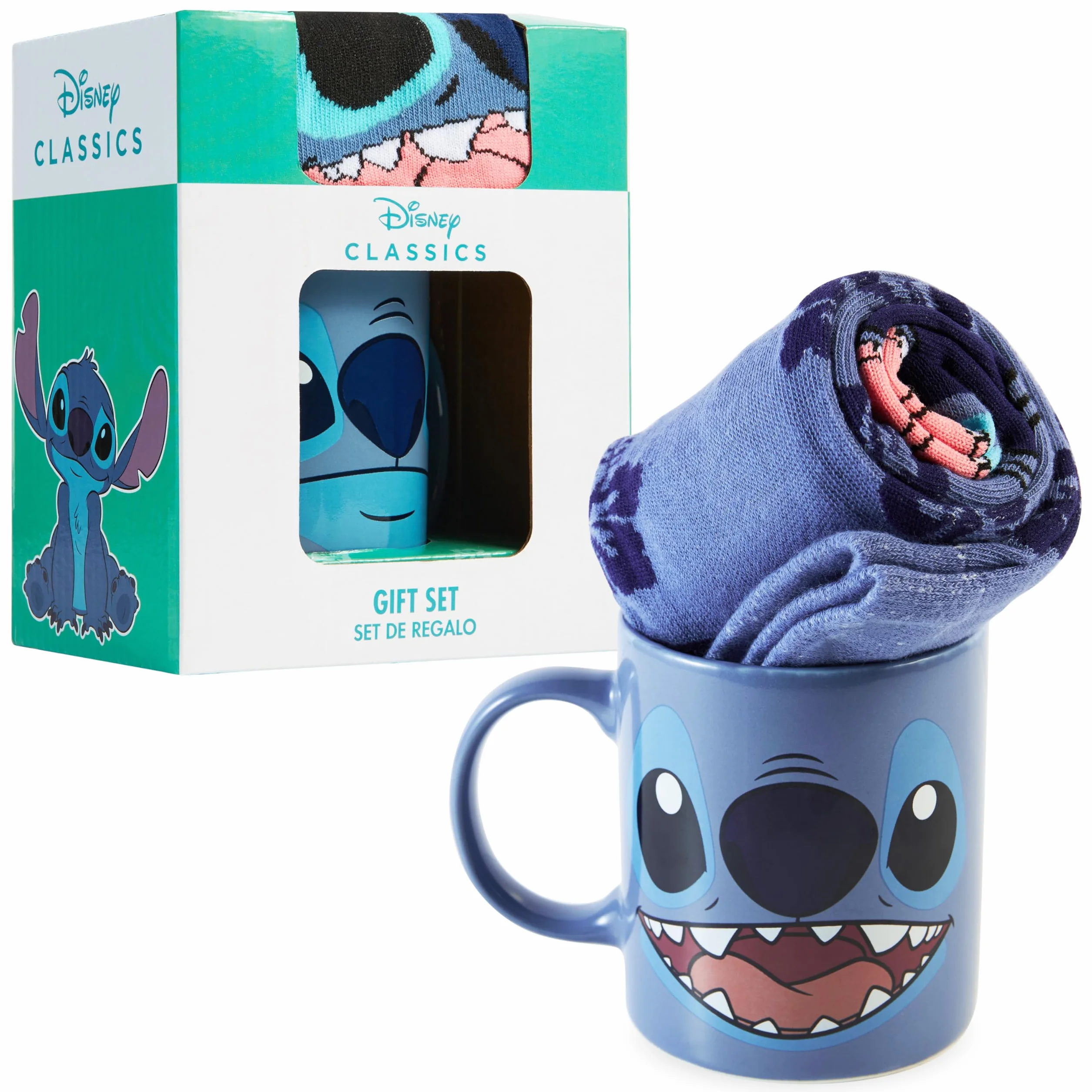 Disney Zestaw podarunkowy Stitch Kubek i skarpetki dla kobiet