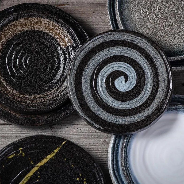 Talerz na przekąski Pojemniki na przekąski Japoński styl Ceramiczny talerz do sushi Kreatywna zastawa stołowa Talerz obiadowy Talerz na warzywa Płaski talerz Talerze deserowe Taler(B)