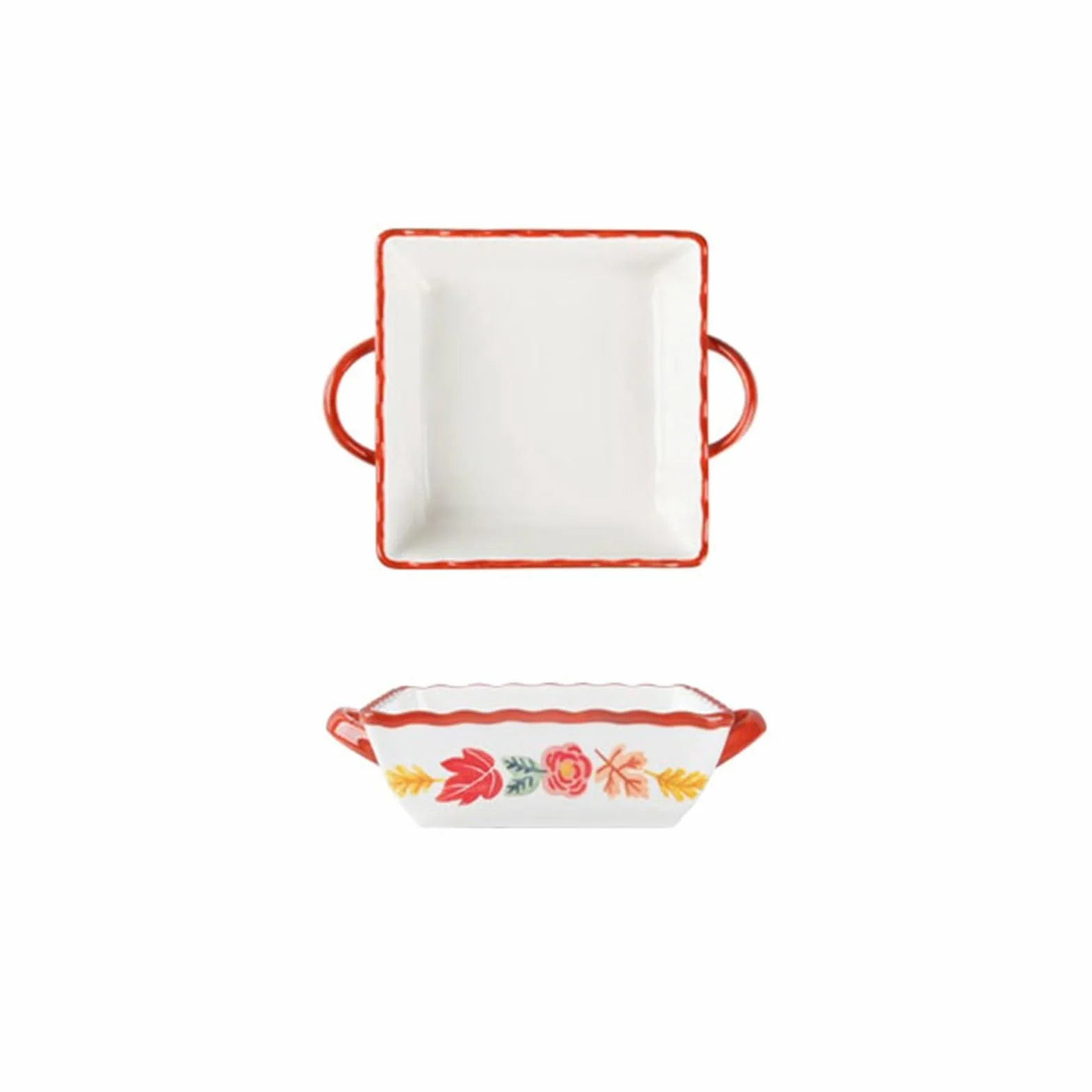 Forma do pieczenia Prostokątne Podwójne ucho Pieczenie Miska Ryżowa Domowy Zachodni Talerz Kuchenny Piekarnik Specjalne Naczynia Talerz Warzywa Zapiekanka (Red)