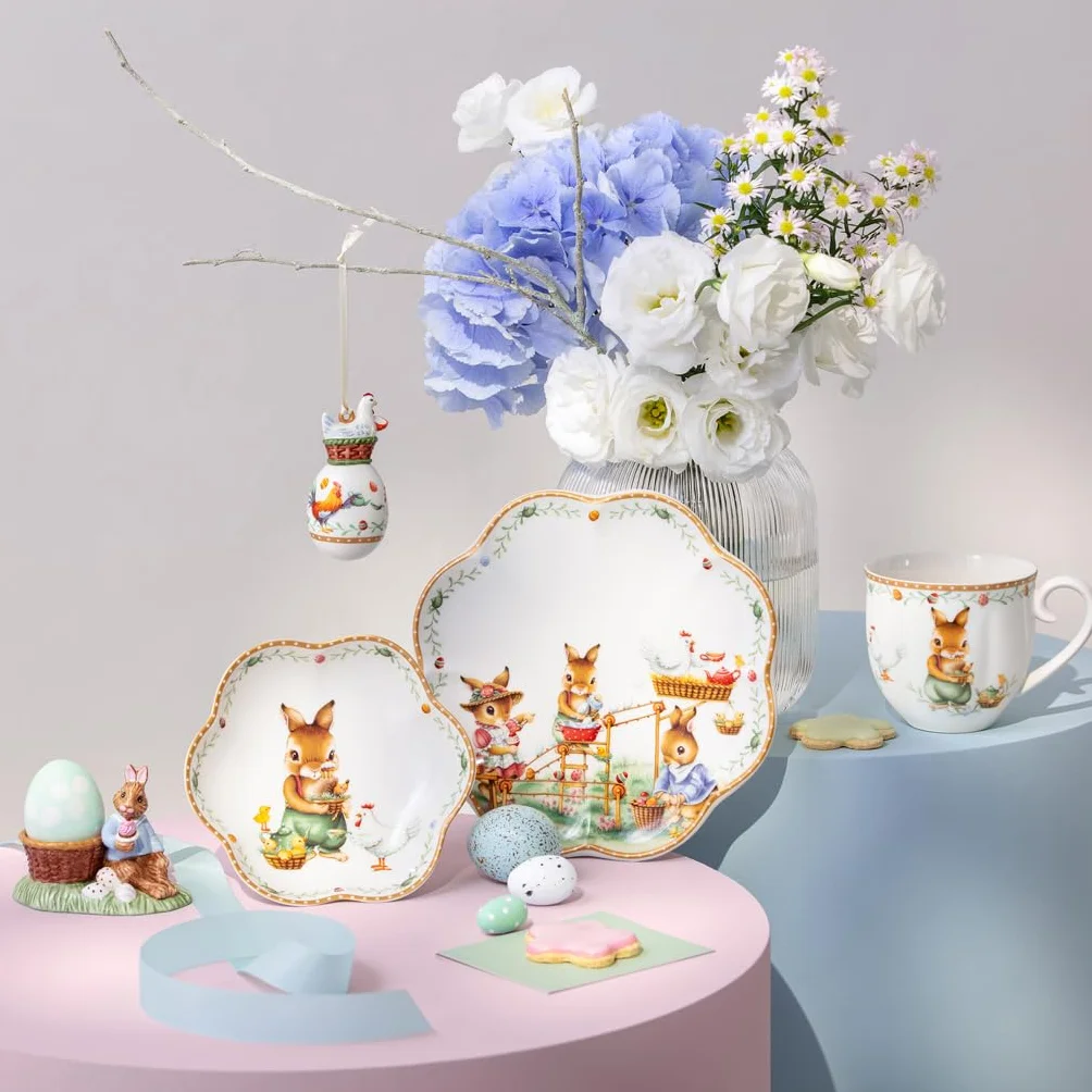 Villeroy & Boch – Annual Easter Edition talerz 2026 kolorowy, talerz wielkanocny z porcelany Premium z akcentami w złotym kol., dekoracja, limit. przedmiot kolekcj.