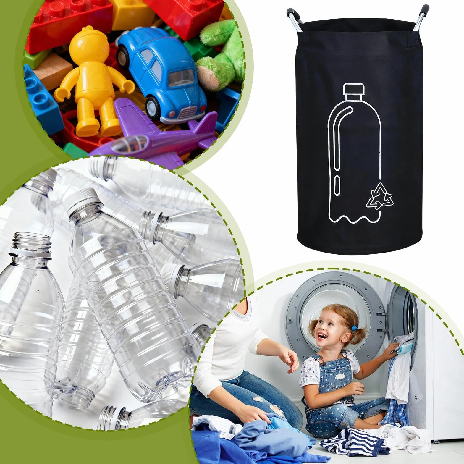 Wewnętrzne Pojemniki Do Recyklingu Dla Kuchni - 82L Składany Pojemnik Na Butelki Z Kaucją,Kosz Do Recyklingu Z Aluminiową Rączką,do Użytku w Garażu, Łazience, Akademiku, Pod Zlewem,