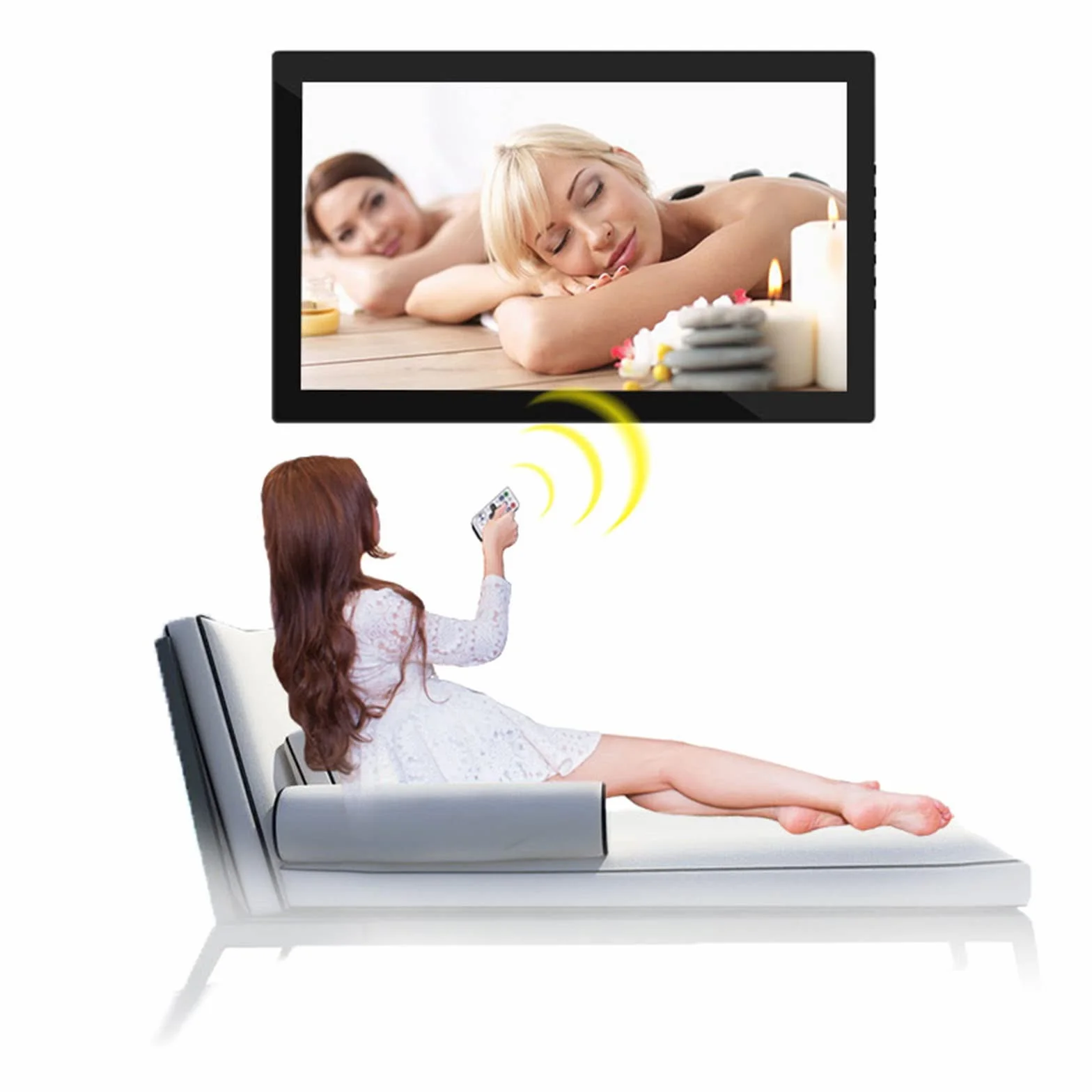 Cyfrowa ramka na zdjęcia o wysokiej rozdzielczości 1080P/HDMI Elektroniczna maszyna do albumu fotograficznego może odtwarzać zdjęcia, filmy i muzykę (Noir 27 cali)