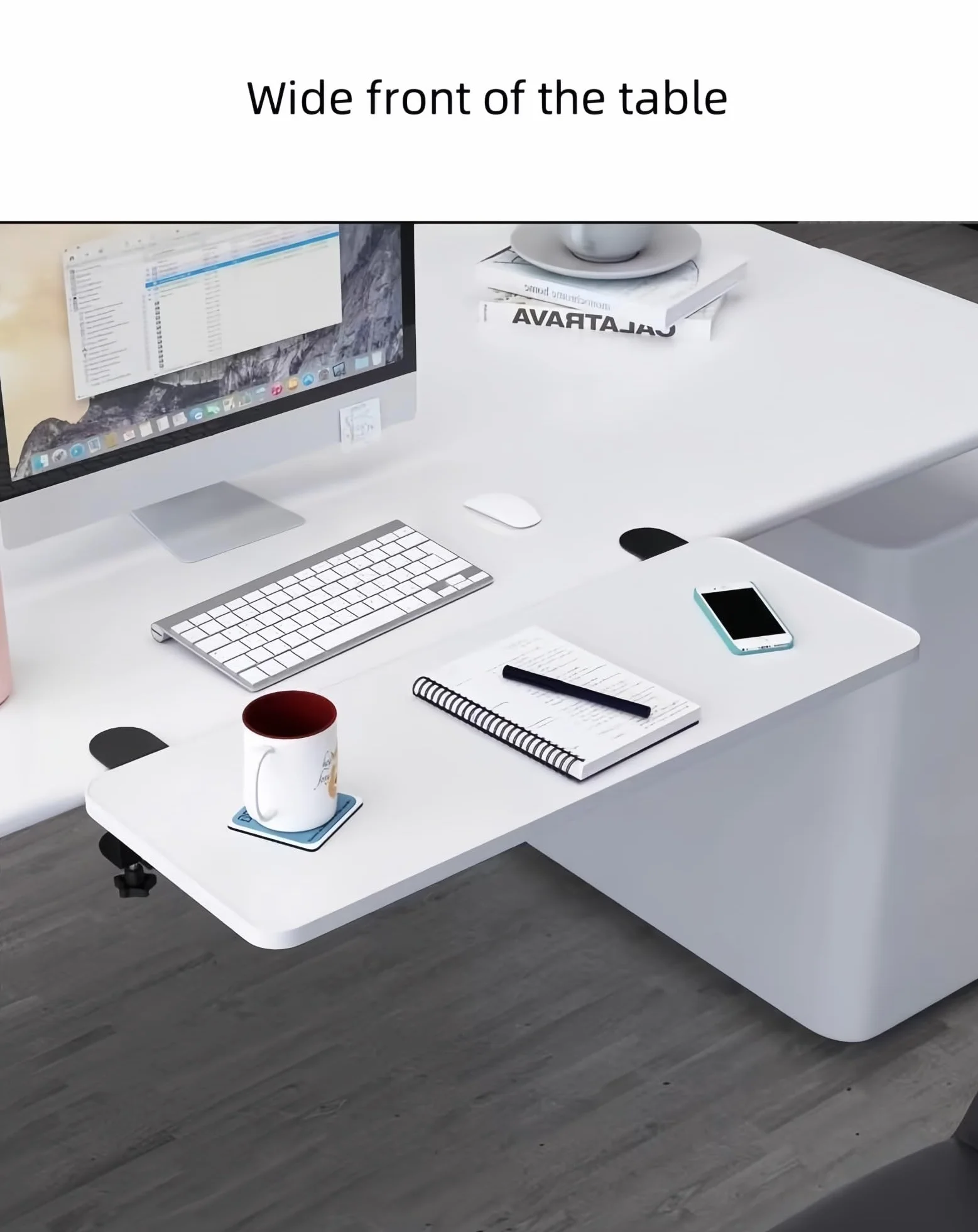 Ergonomiczna taca na klawiaturę, składane przedłużenie biurka do domu i biura, idealna do stołu w jadalni, regulowana płyta biurkowa dla wygody i produktywności