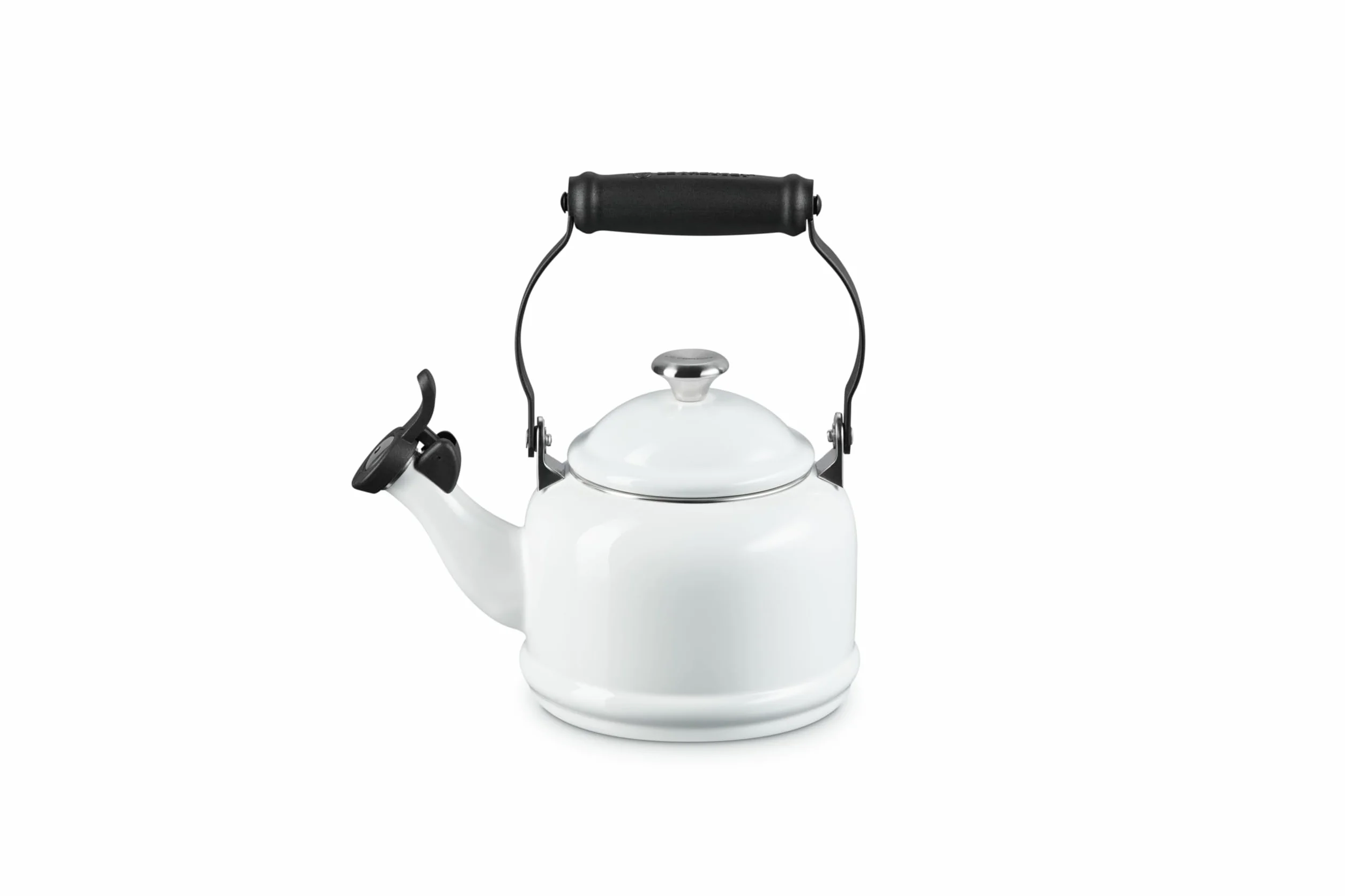 Le Creuset Emaliowany na stali czajnik do herbaty Demi z metalowymi wykończeniami, 1,18 l, biały