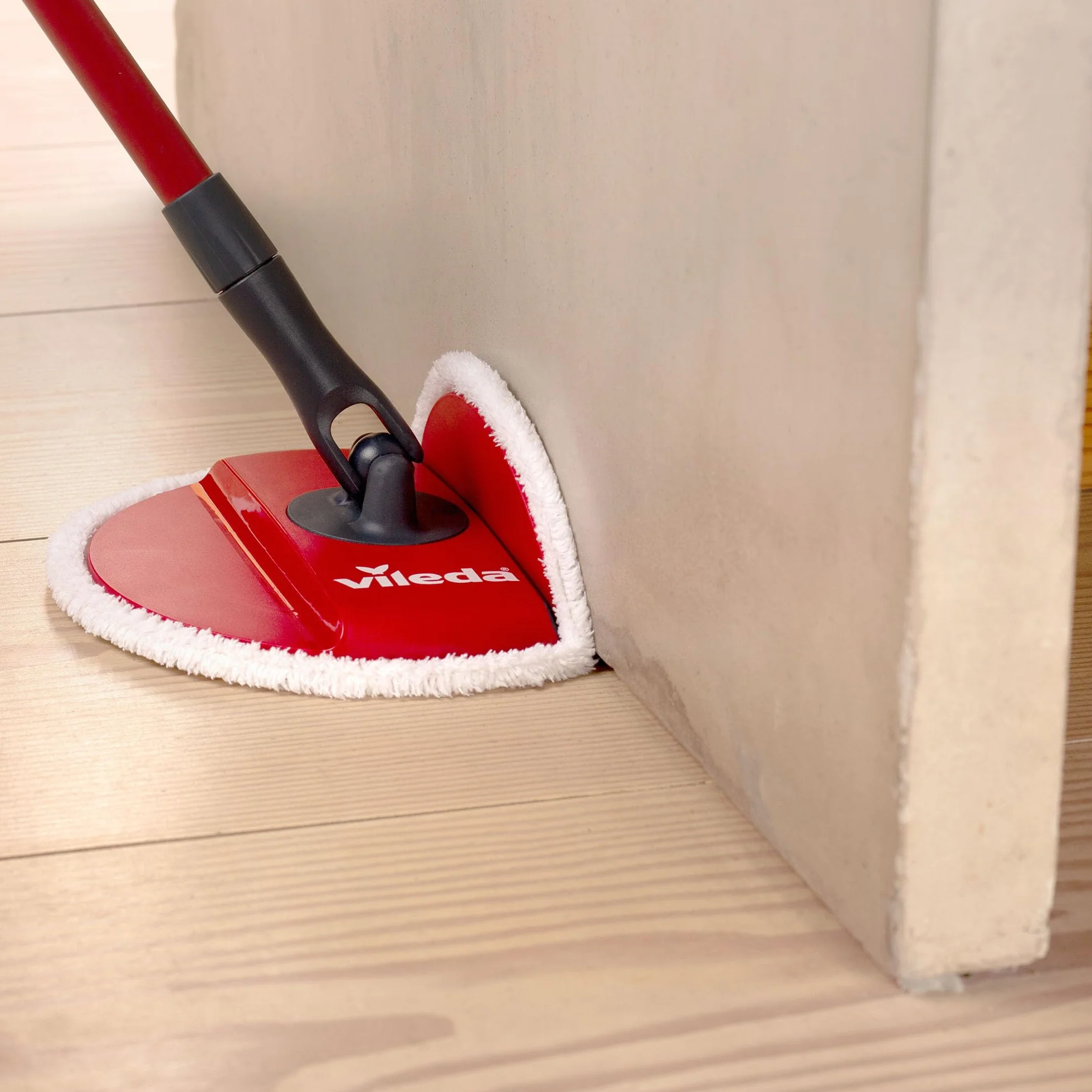 Vileda Spin & Clean Zestaw Mop i Wiadro 10 l Czarny Czerwony