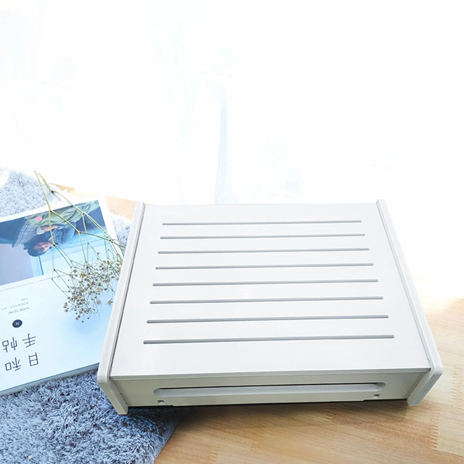 Pudełka do przechowywania bezprzewodowy router pudełko do przechowywania bez dziurkowania stojak WiFi stojak ścienny dekoracyjne pudełko kreatywny stojak biały dekoracyjny pływający stojak
