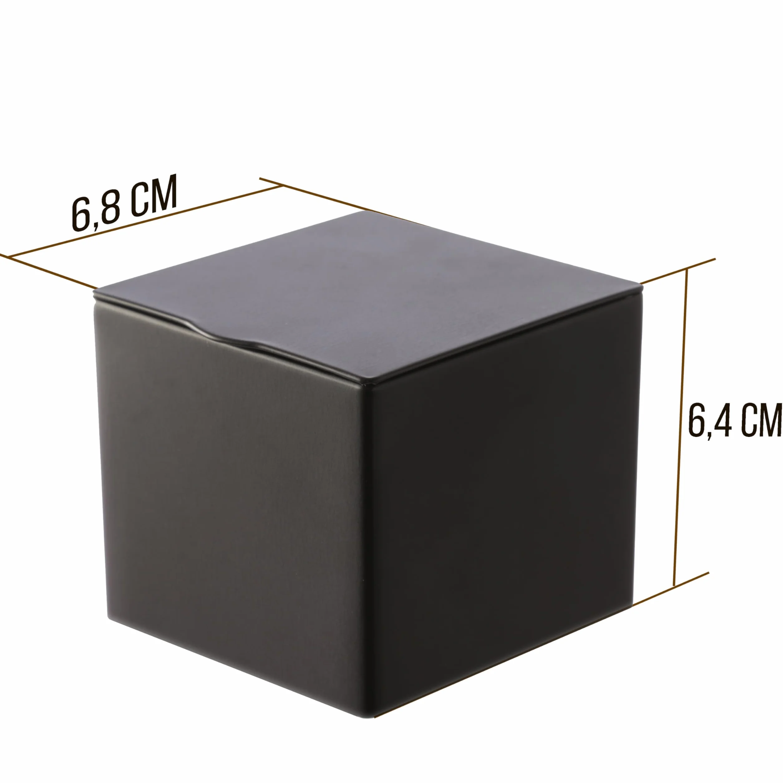 6 x kwadratowa puszka na zapasy / pojemnik na herbatę, nieprzepuszczające zapachu z metalu, na ok. 75 g, kolor szary Earl Grey, 6,4 x 6,8 x 6,8 cm (wys. x szer. x gł.) | idealnie nadaje