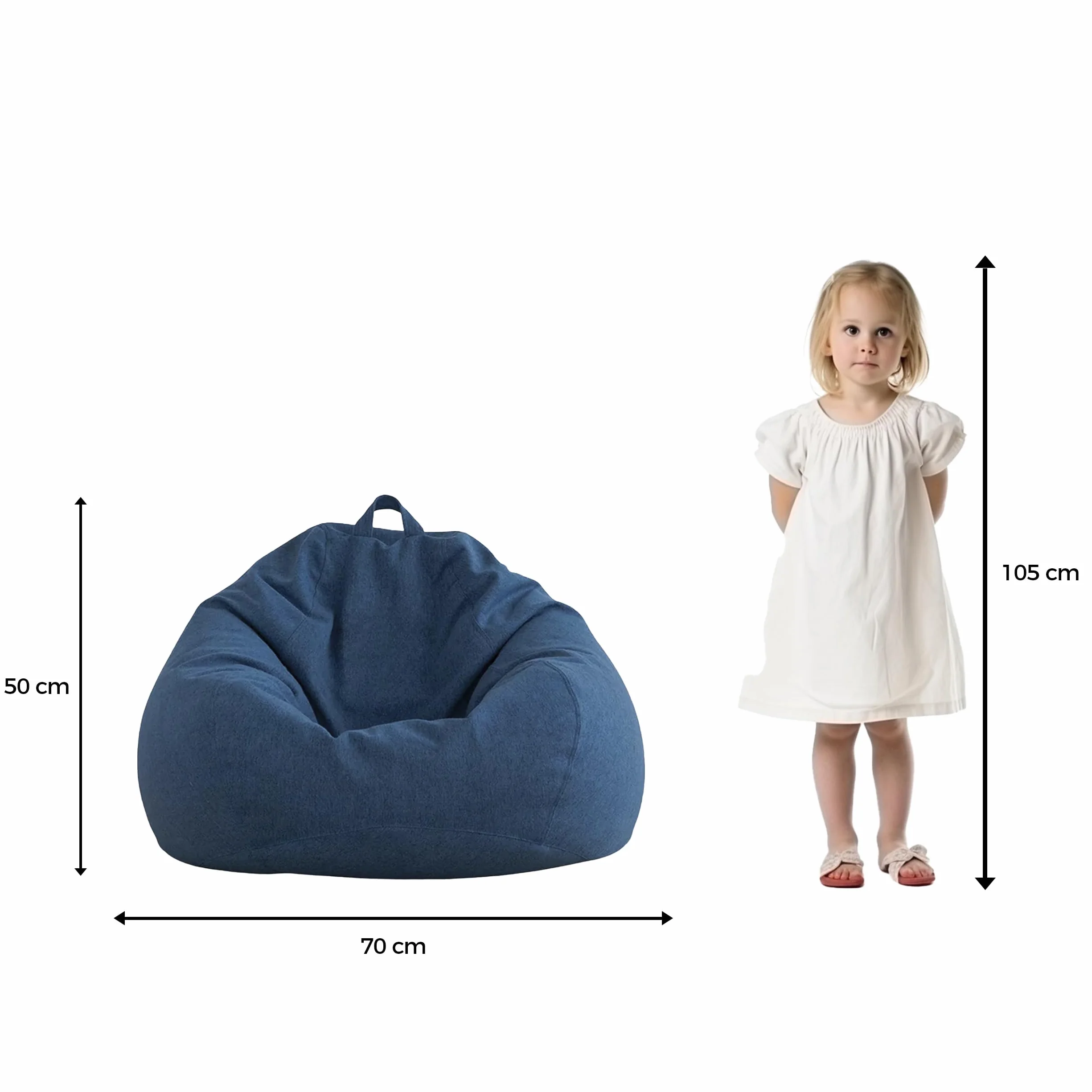 Pufa Worek do siedzenia Eko 120L AD.CON Granatowy