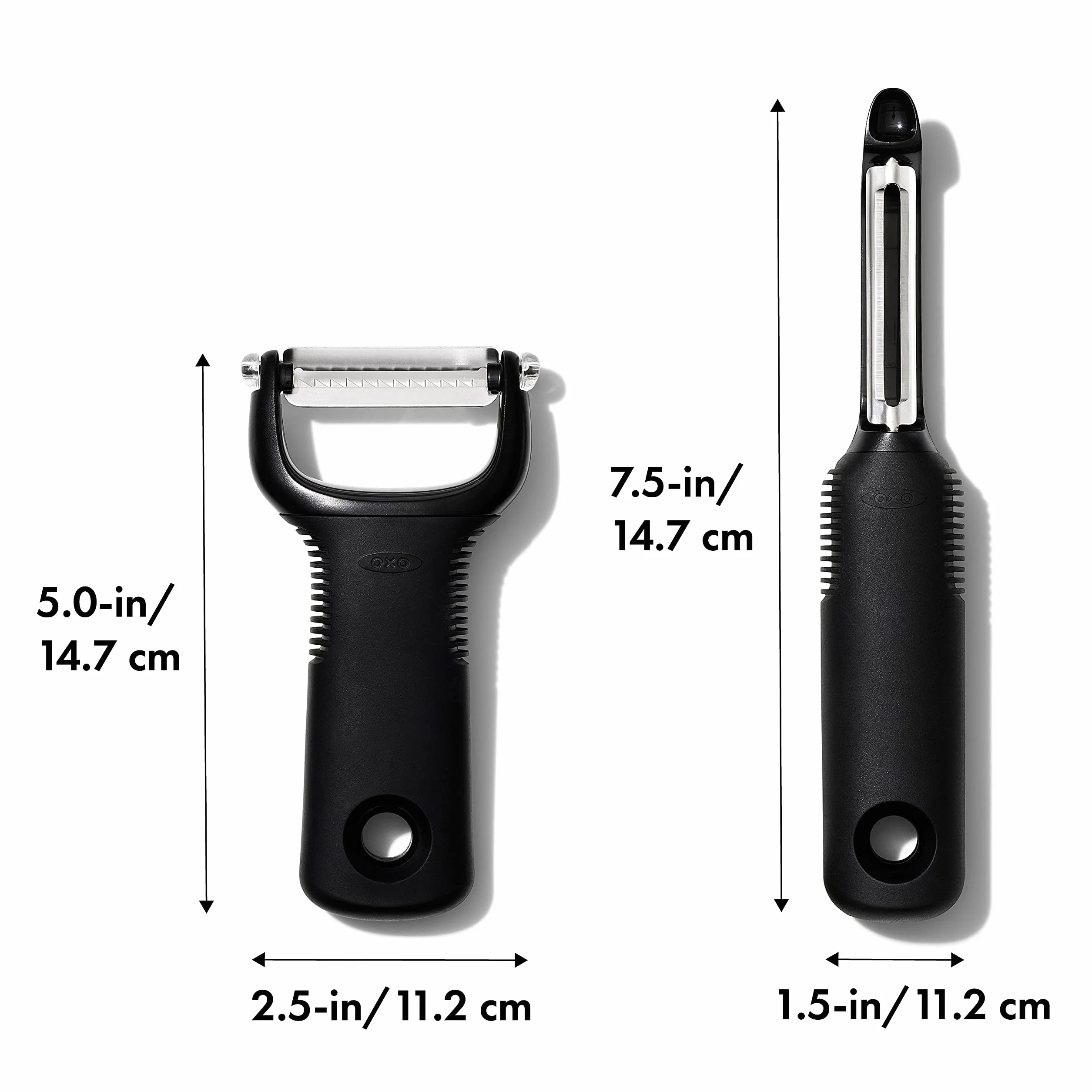 OXO Good Grips 2-częściowy zestaw obieraczek - obrotowy i Julienne